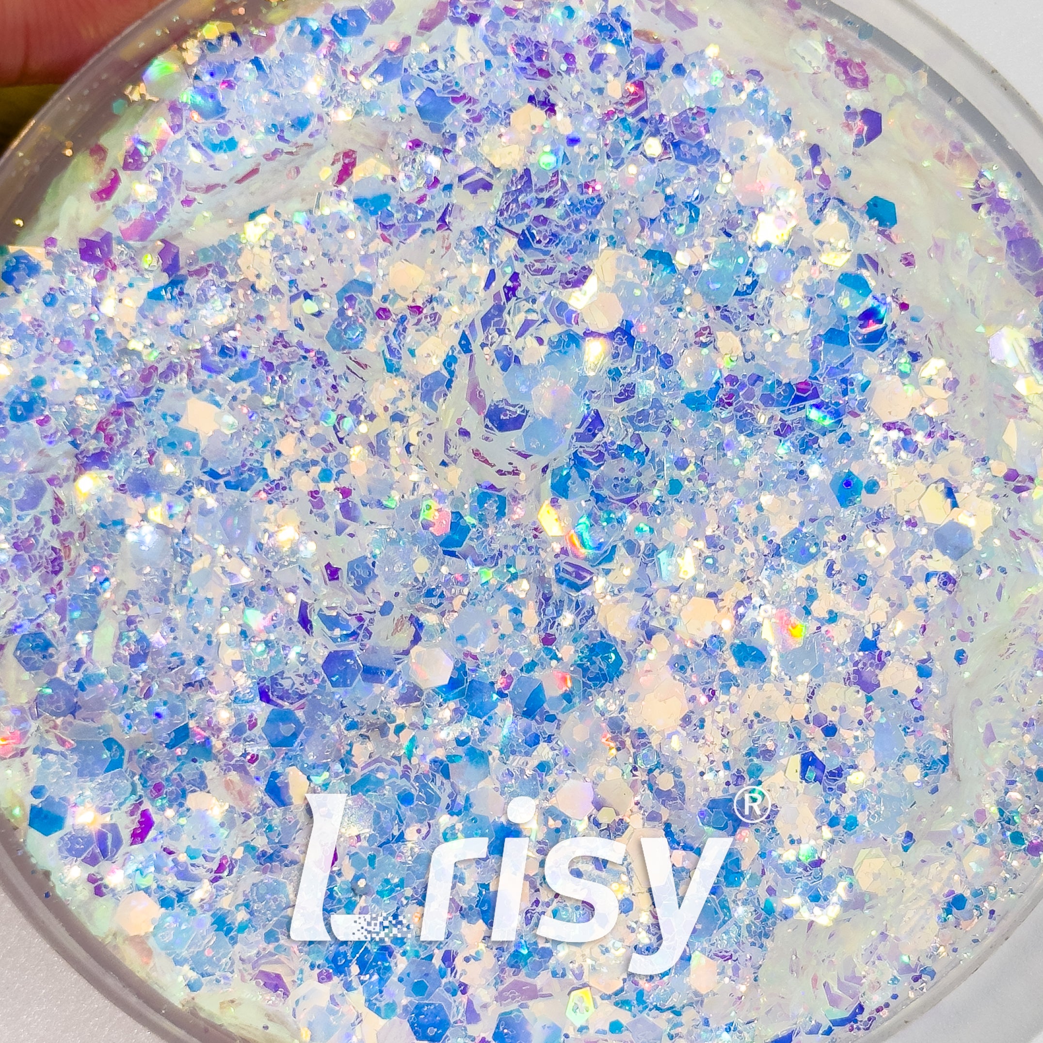 High Brightness Fluorescent Iridescent Purple Chunky Mixed Glitter HA203