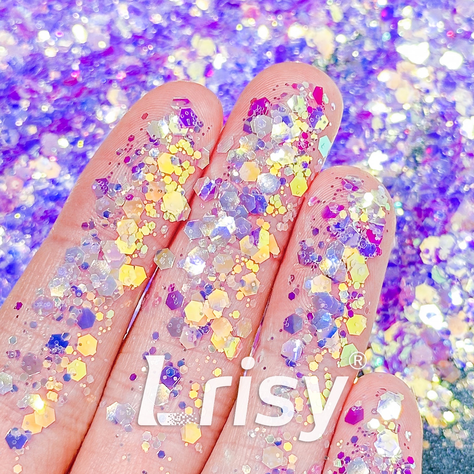General Mixed High Brightness Iridescent Purple Glitter HB809
