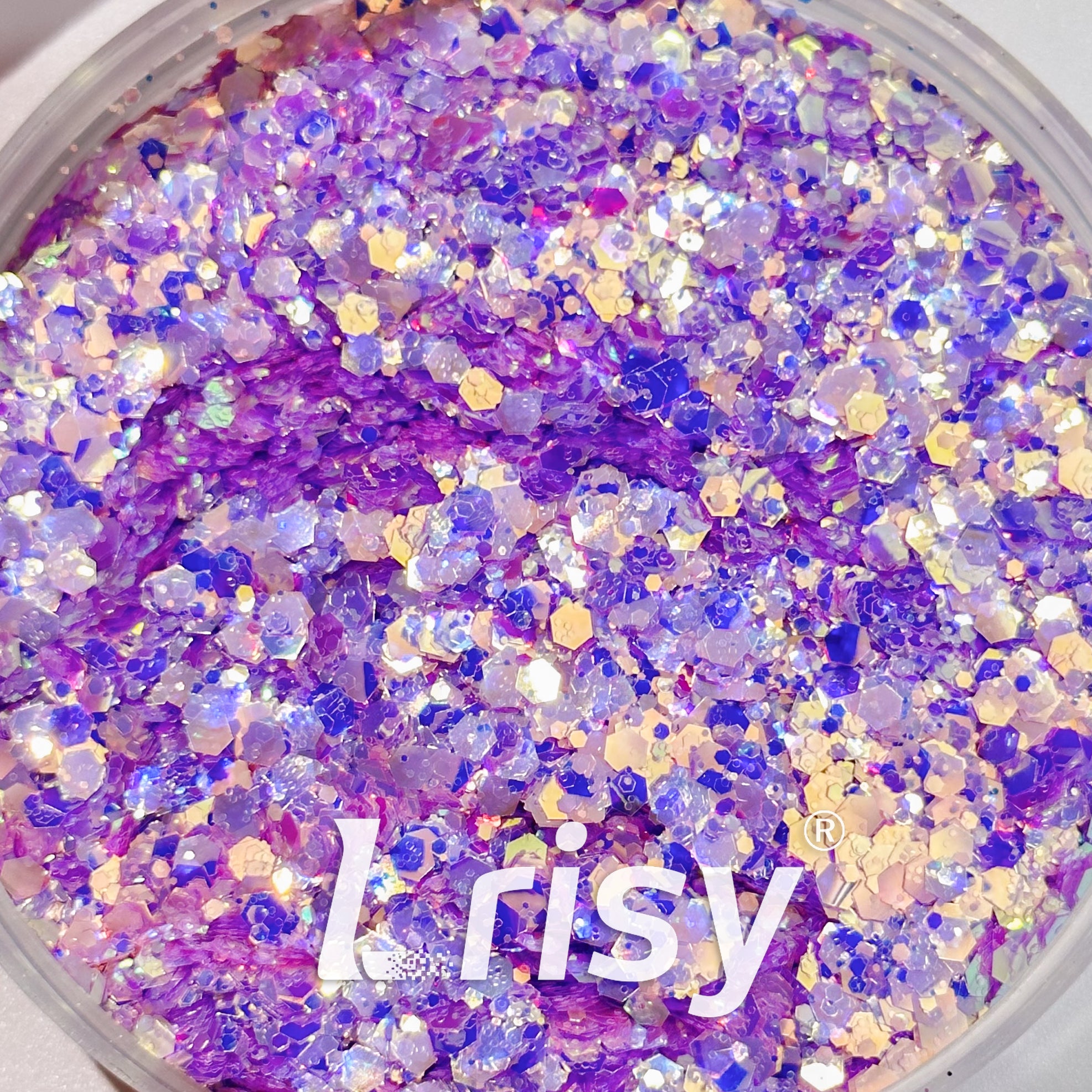 General Mixed High Brightness Iridescent Purple Glitter HB809