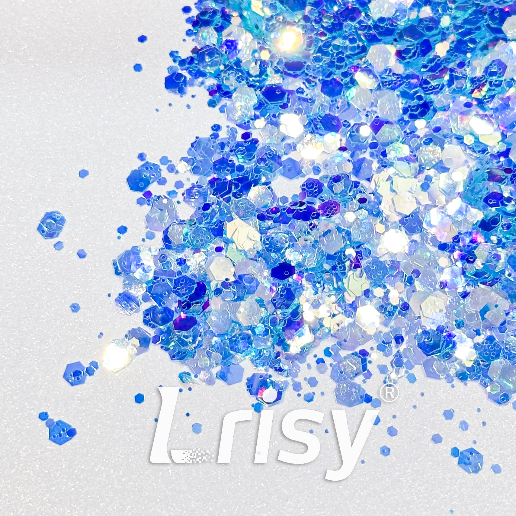 General Mixed High Brightness Iridescent Blue Glitter HB807
