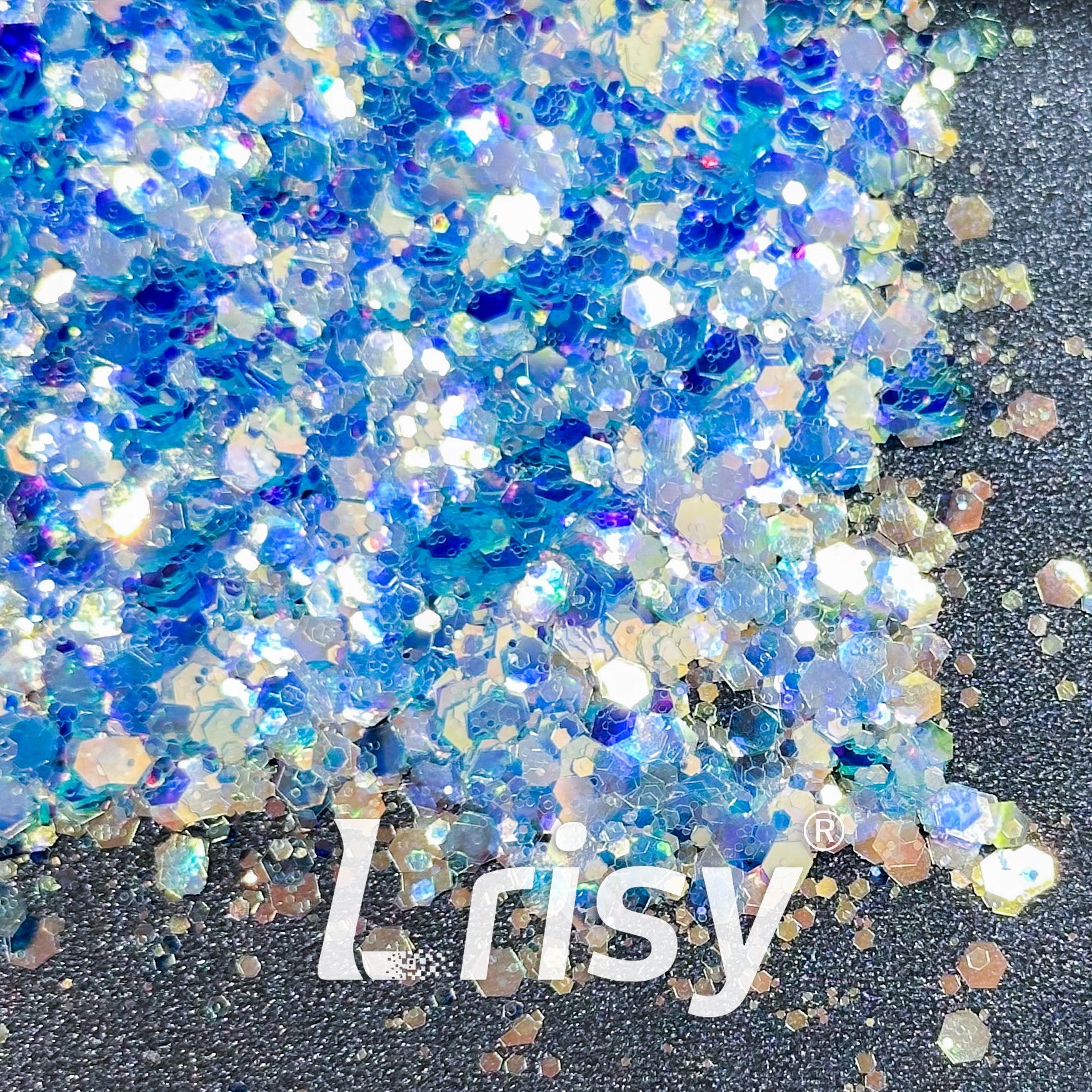 General Mixed High Brightness Iridescent Blue Glitter HB807