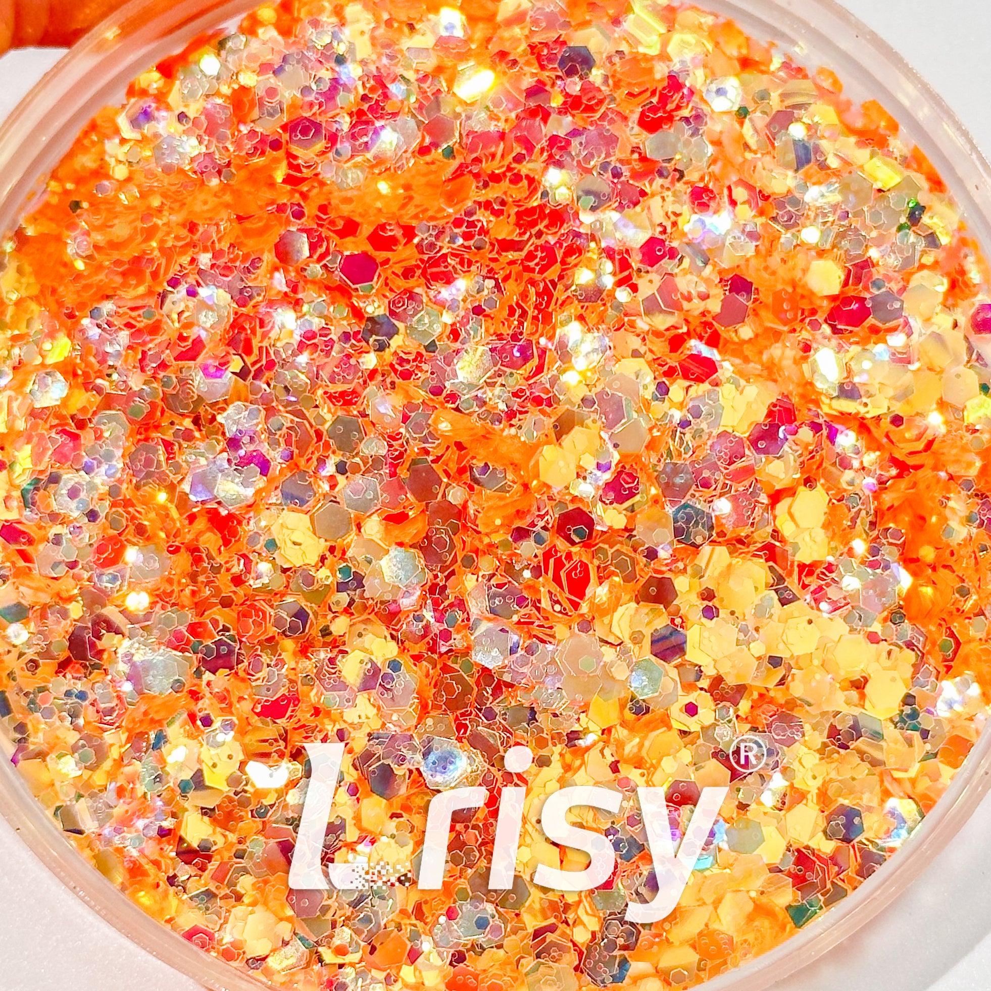 General Mixed High Brightness Iridescent Orange Glitter HB804