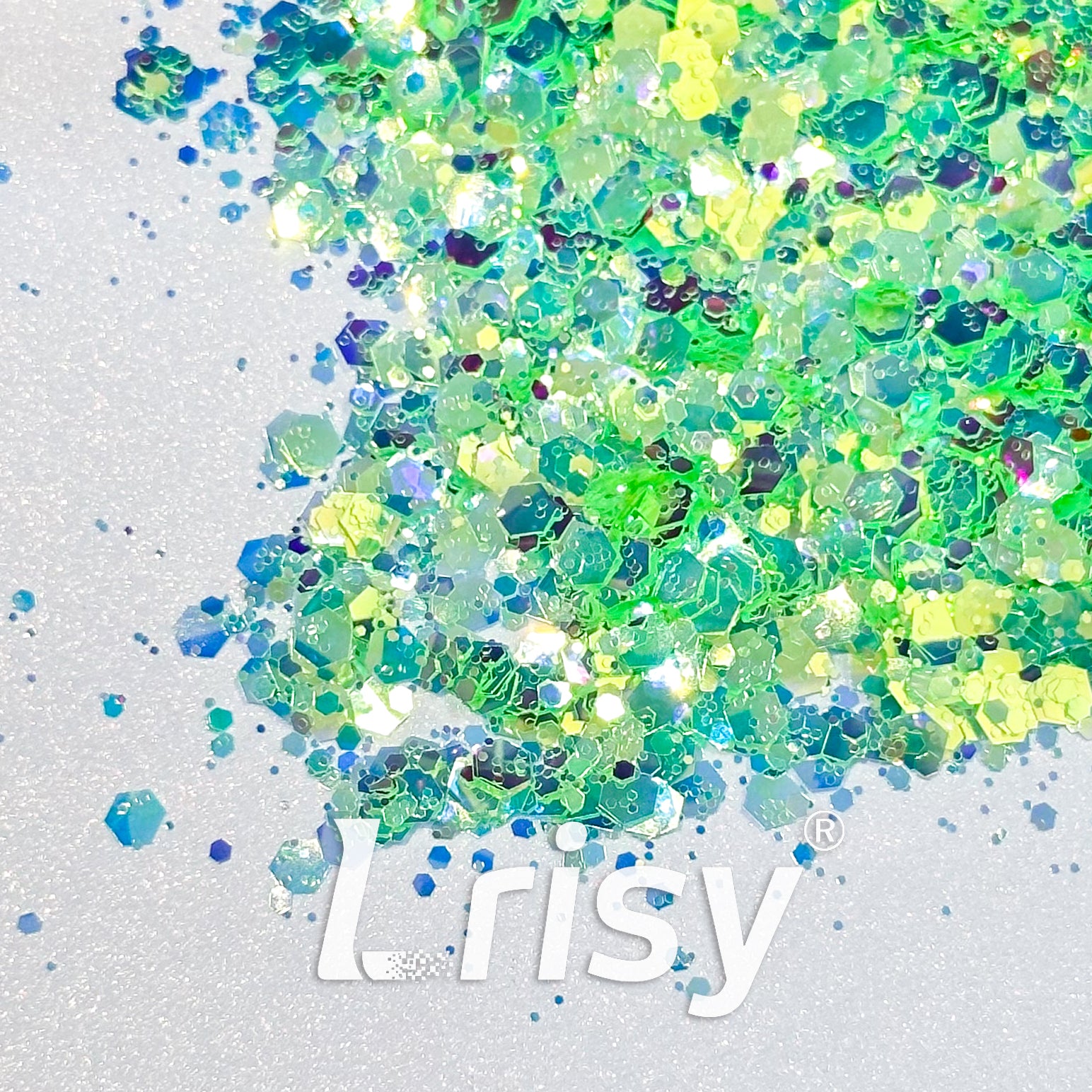General Mixed High Brightness Iridescent Green Glitter HB803