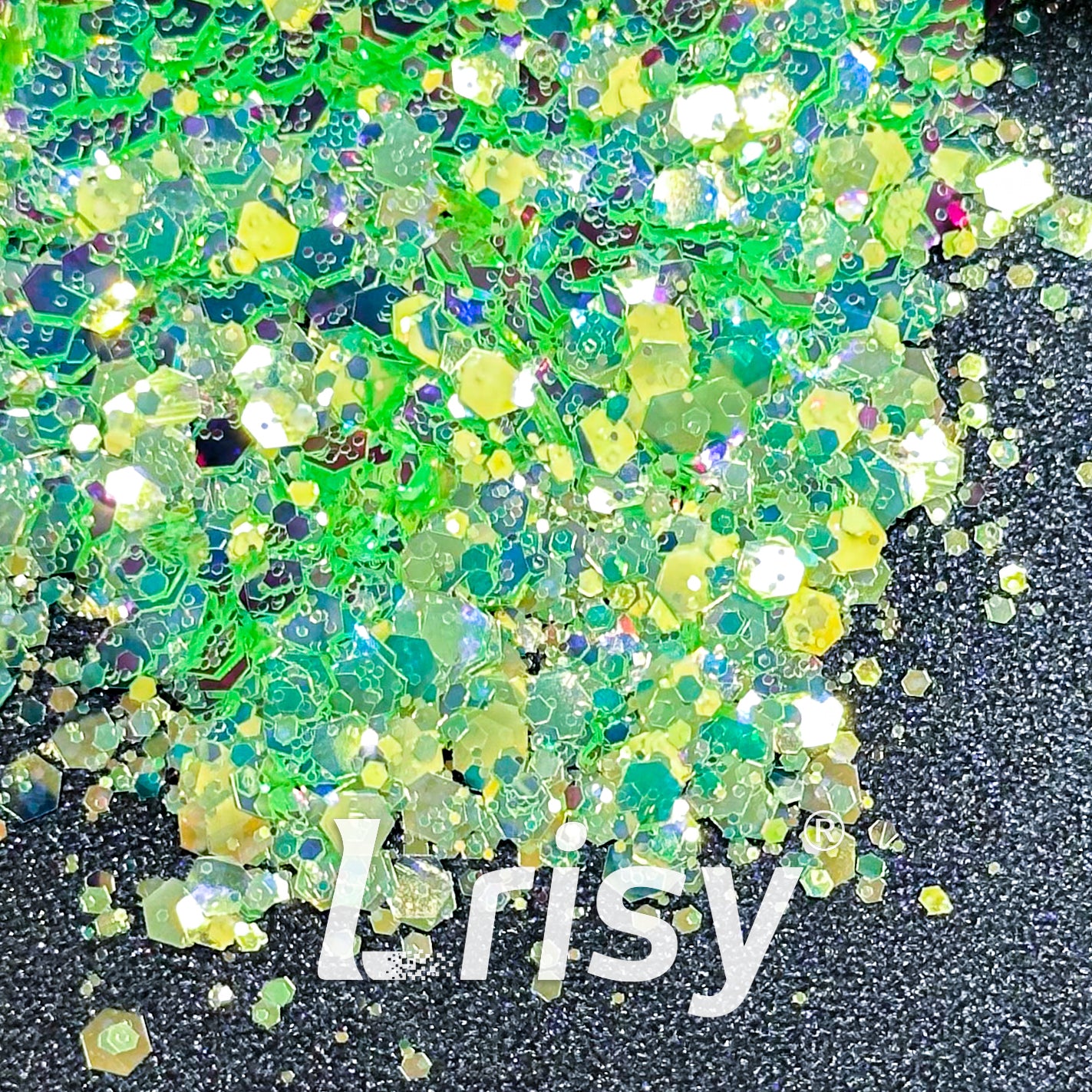 General Mixed High Brightness Iridescent Green Glitter HB803