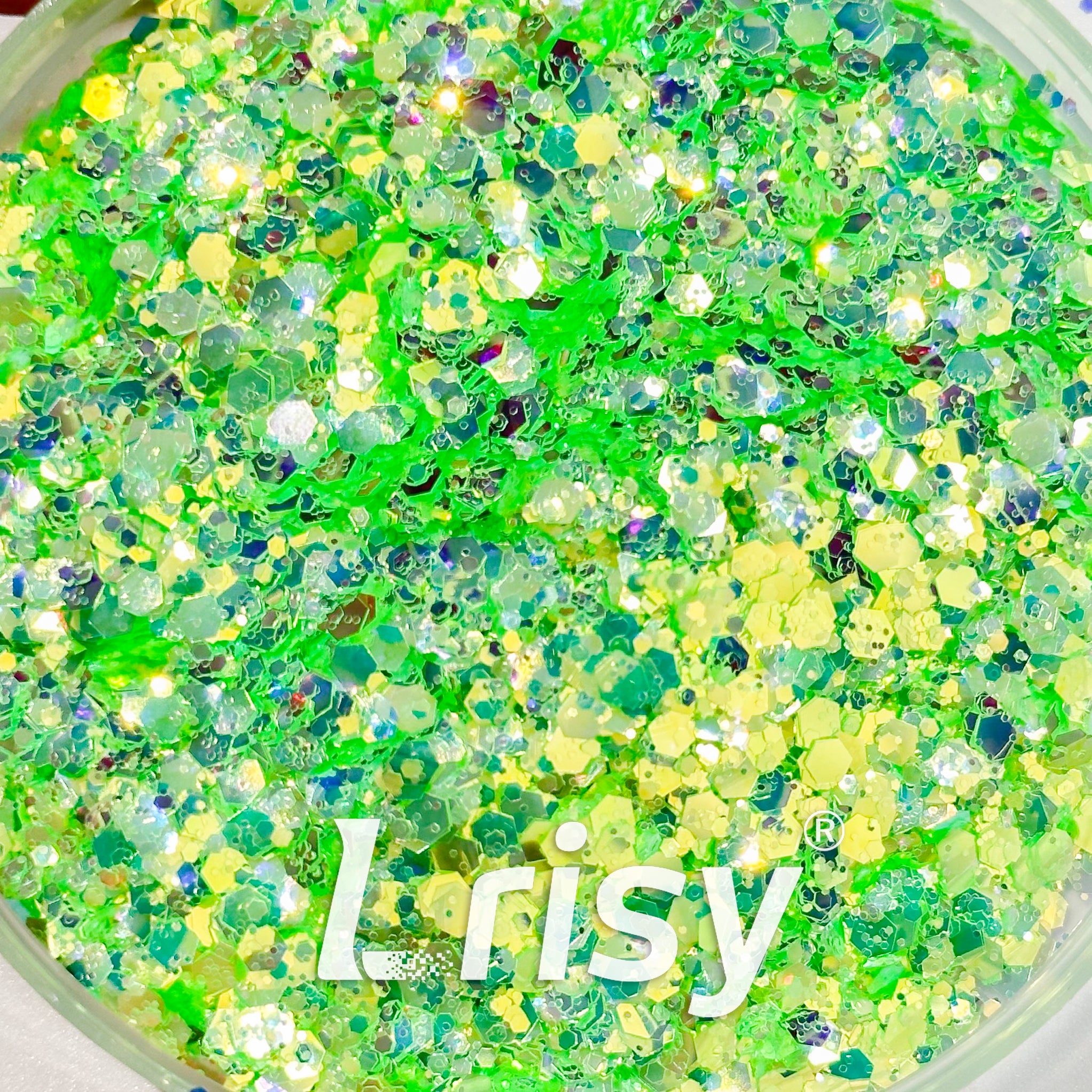 General Mixed High Brightness Iridescent Green Glitter HB803