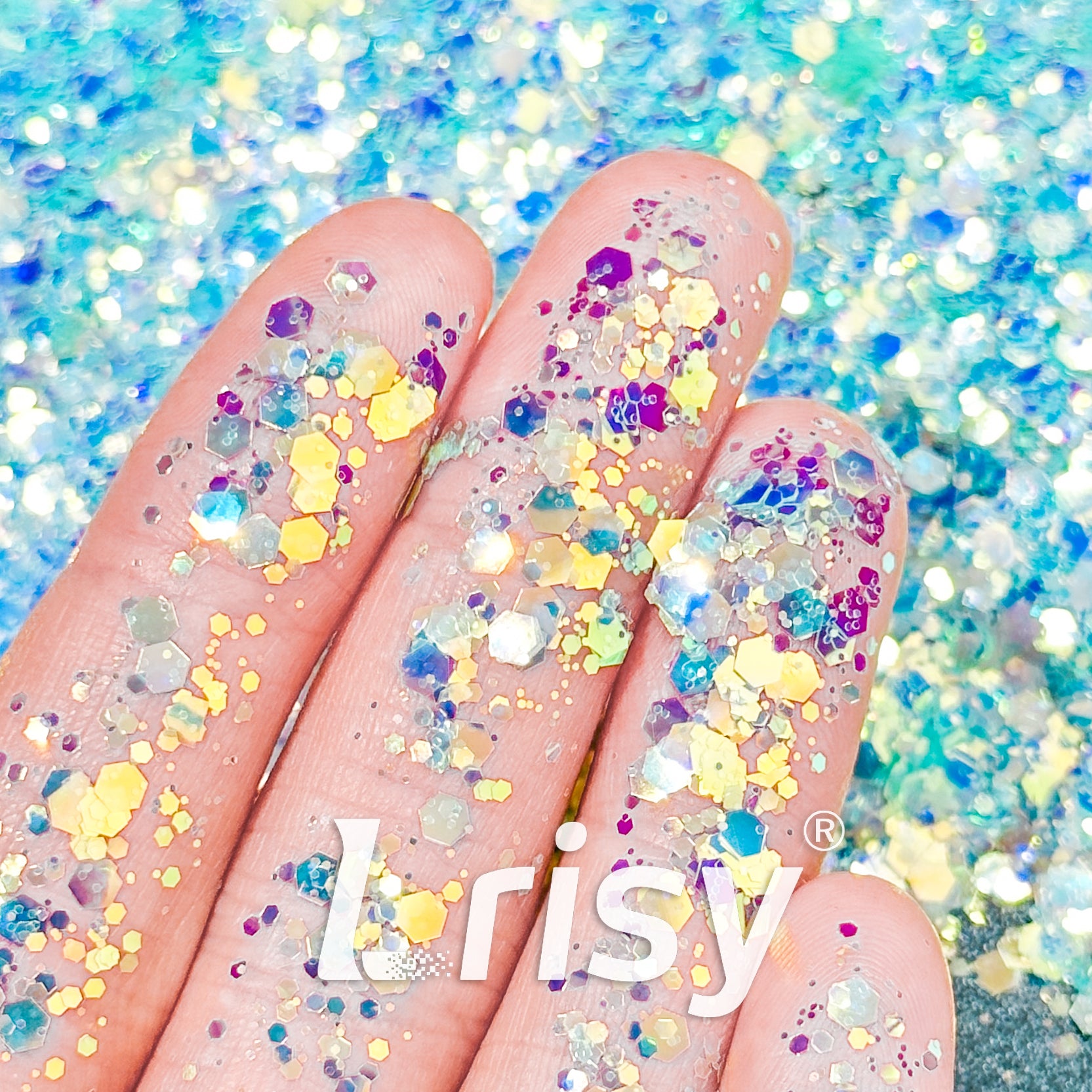 General Mixed High Brightness Iridescent Blue Glitter HB806