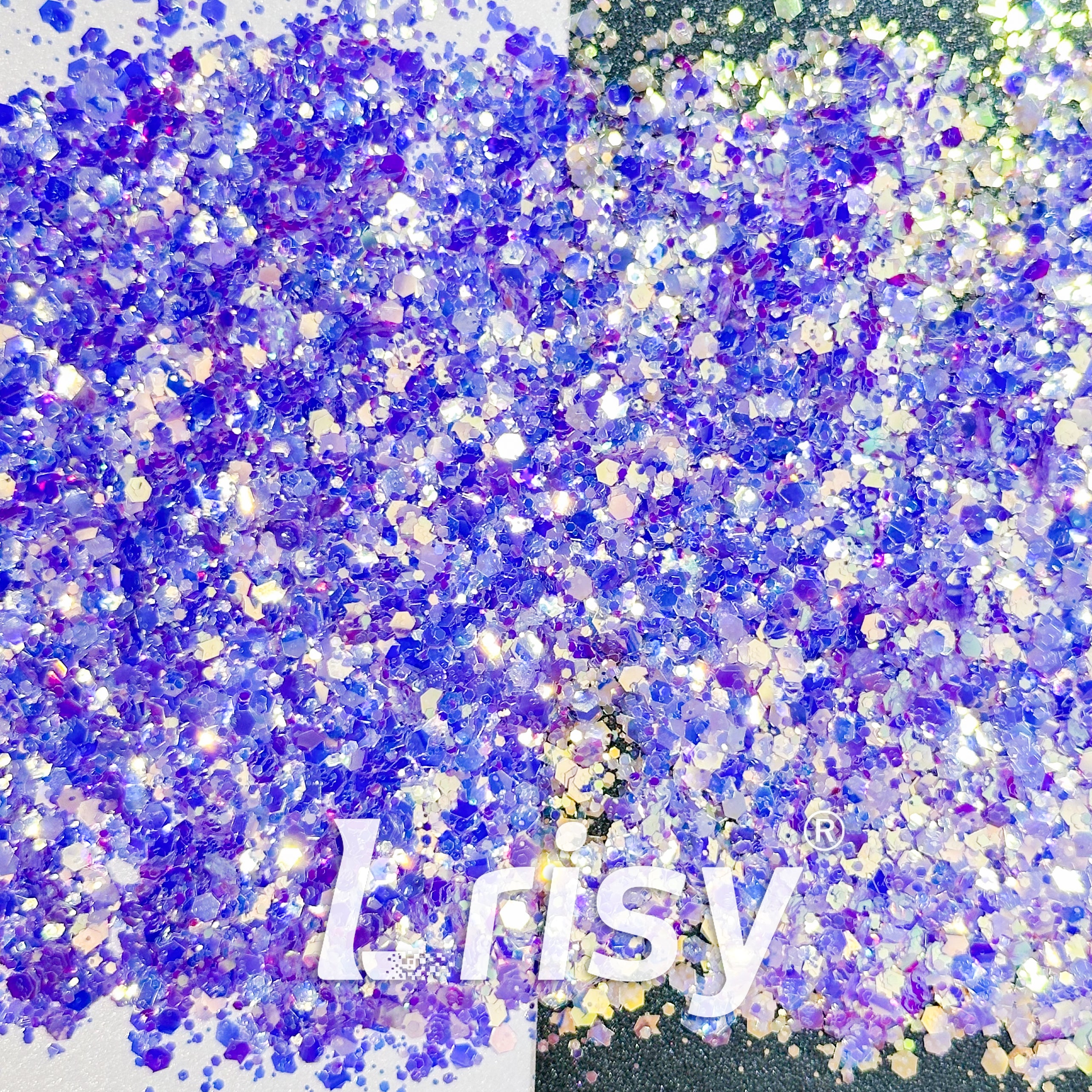 General Mixed High Brightness Iridescent Purple Glitter HB808