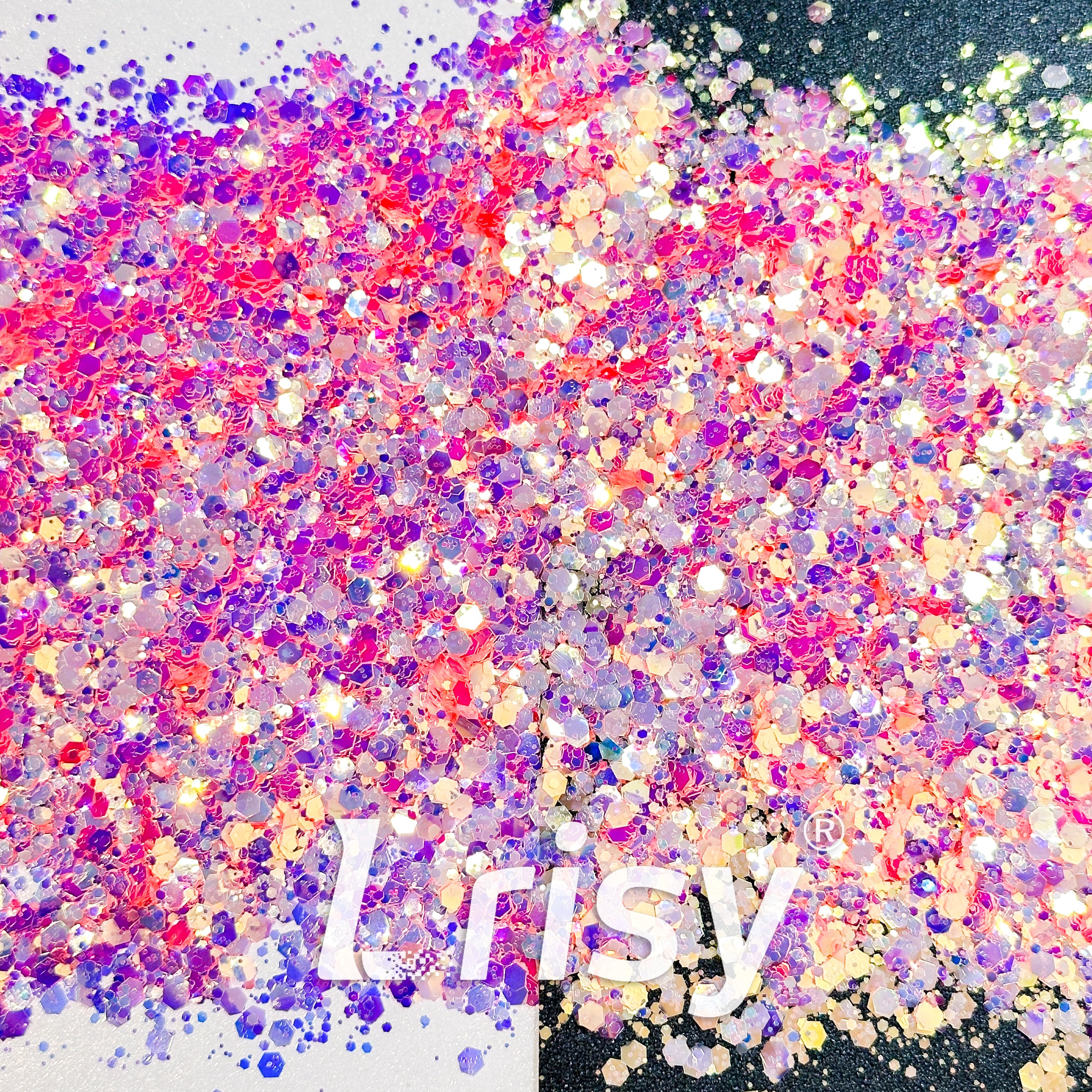 General Mixed High Brightness Iridescent Pink Glitter HB802