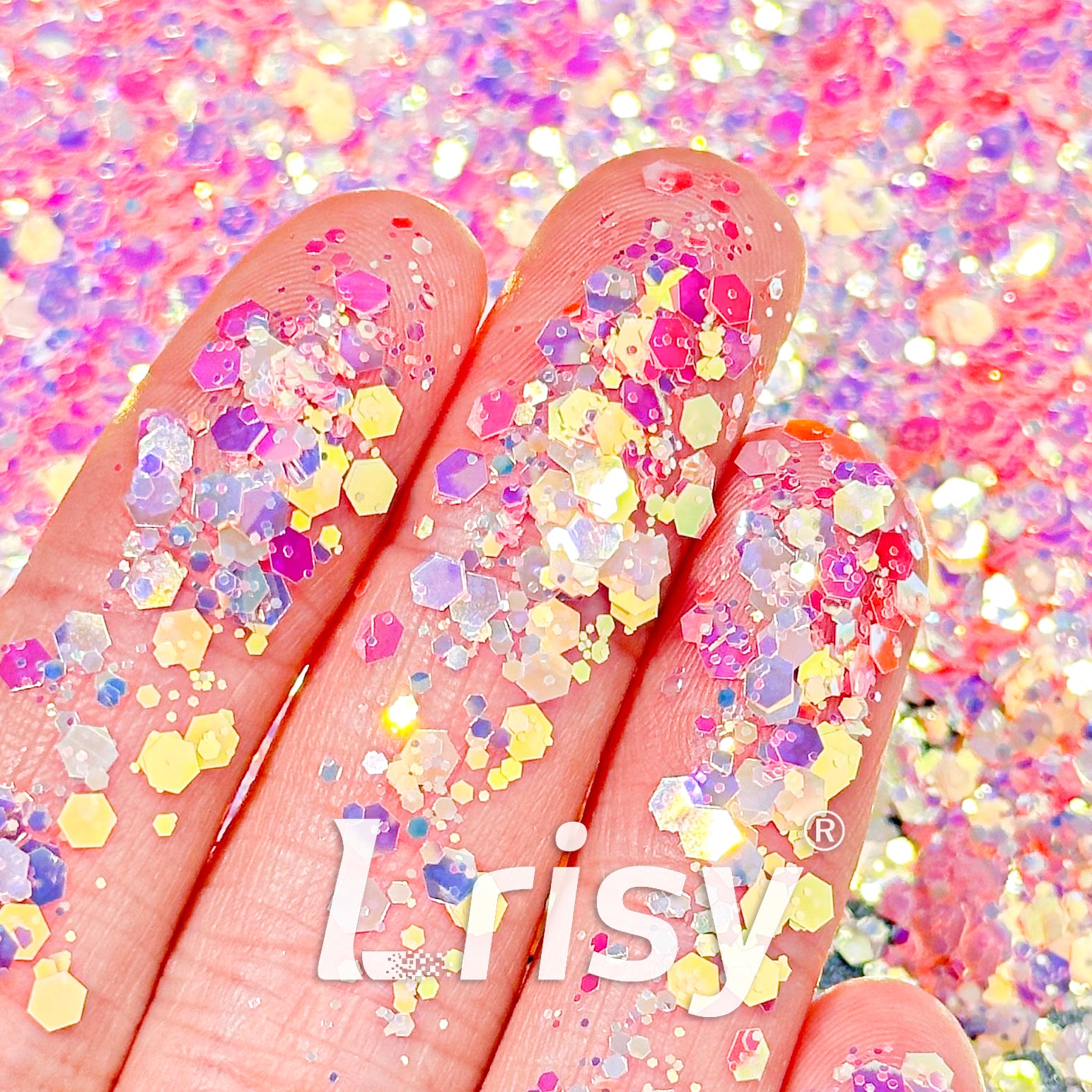 General Mixed High Brightness Iridescent Pink Glitter HB802