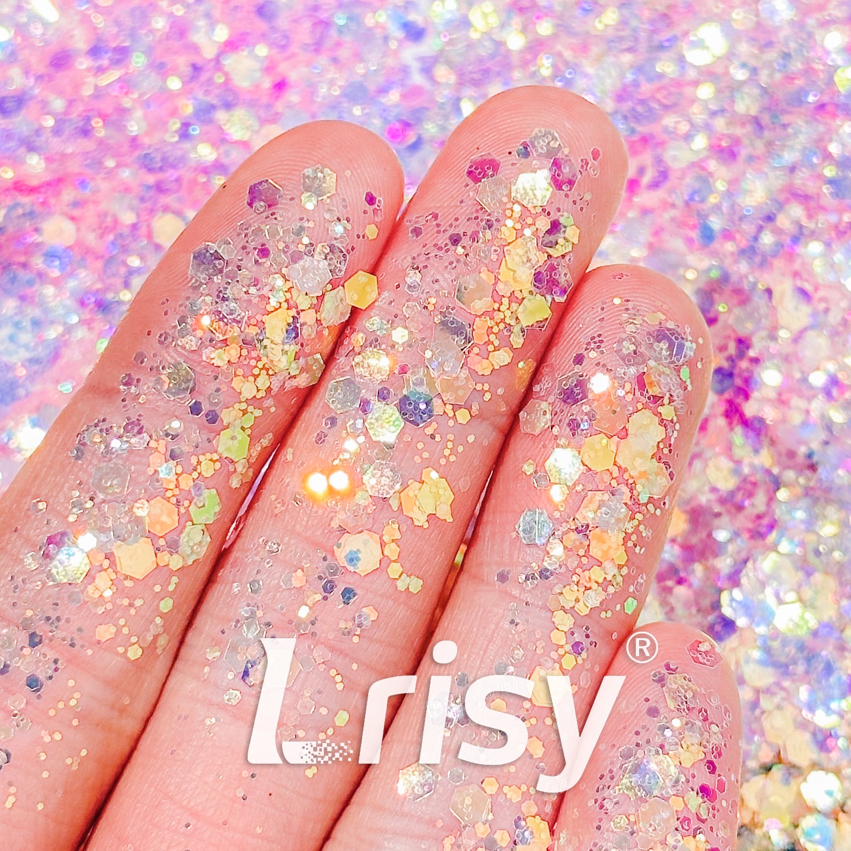General Mixed High Brightness Iridescent Pink Glitter HB810