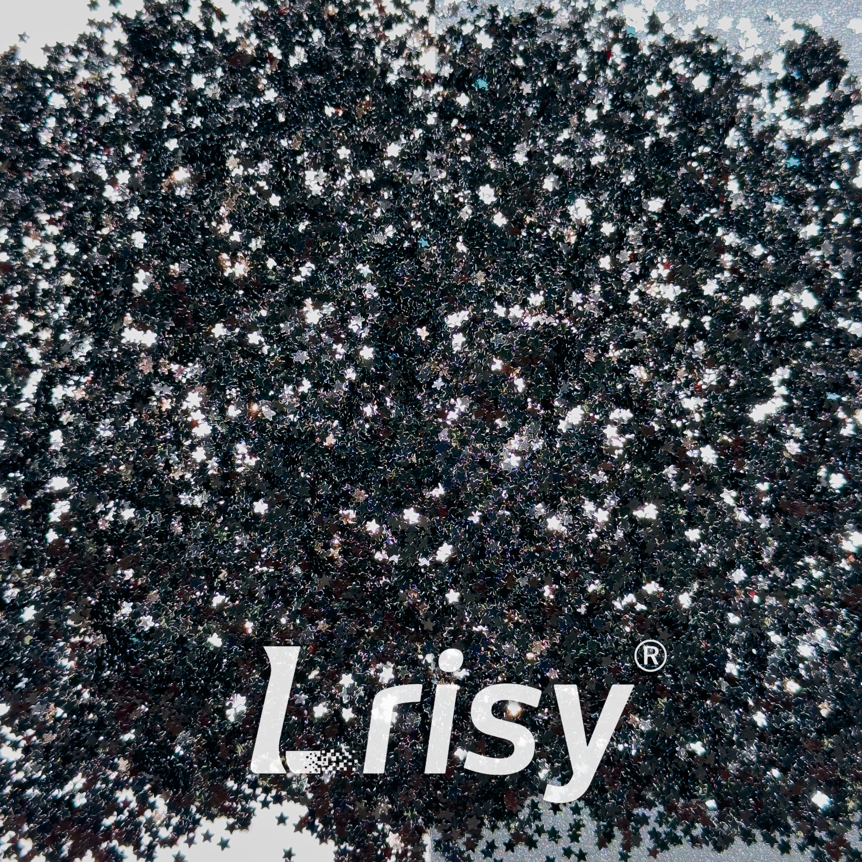 2mm Star Shaped Black Chunky Glitter B01000