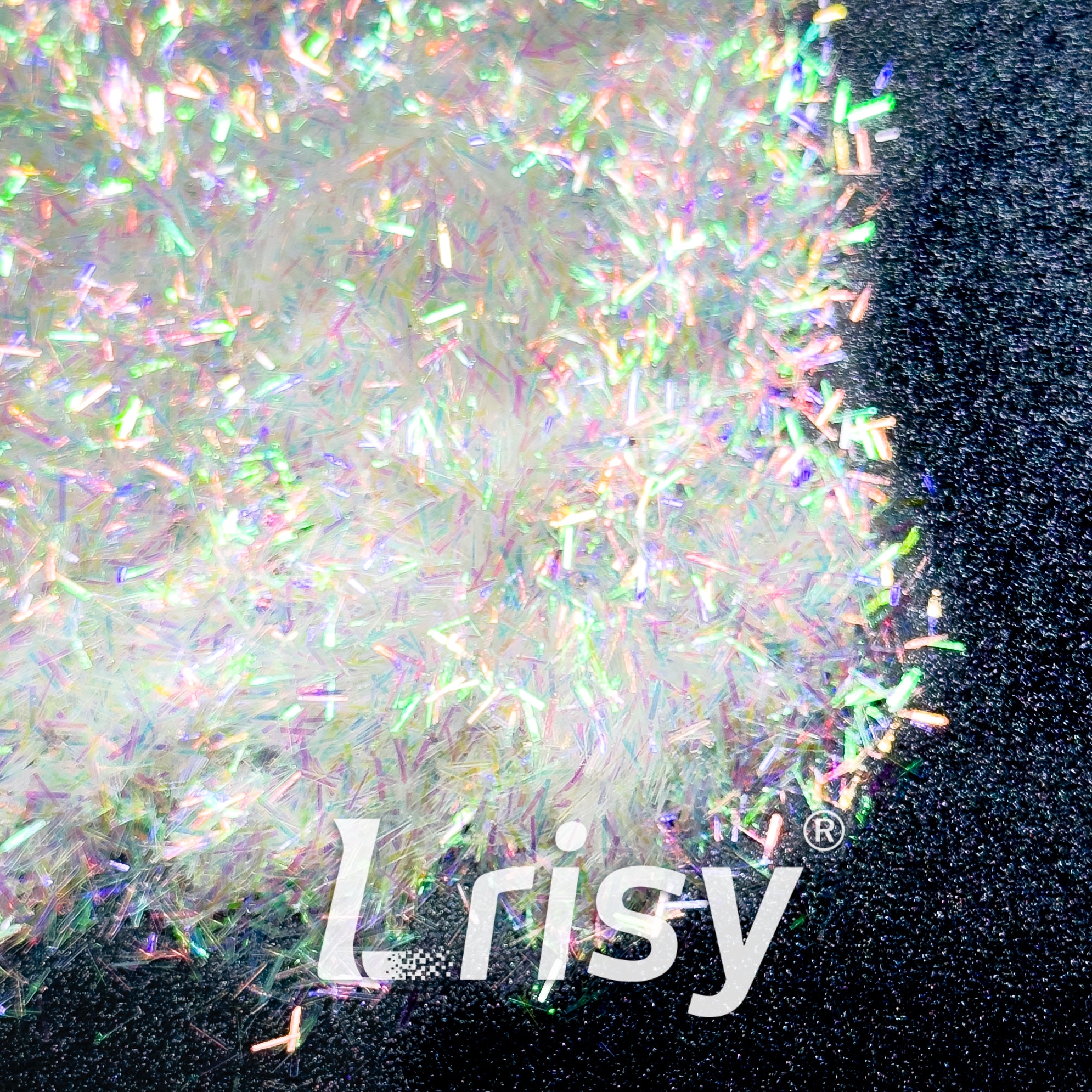 0.3x3.0mm Strip Shaped Rainbow Glitter C022