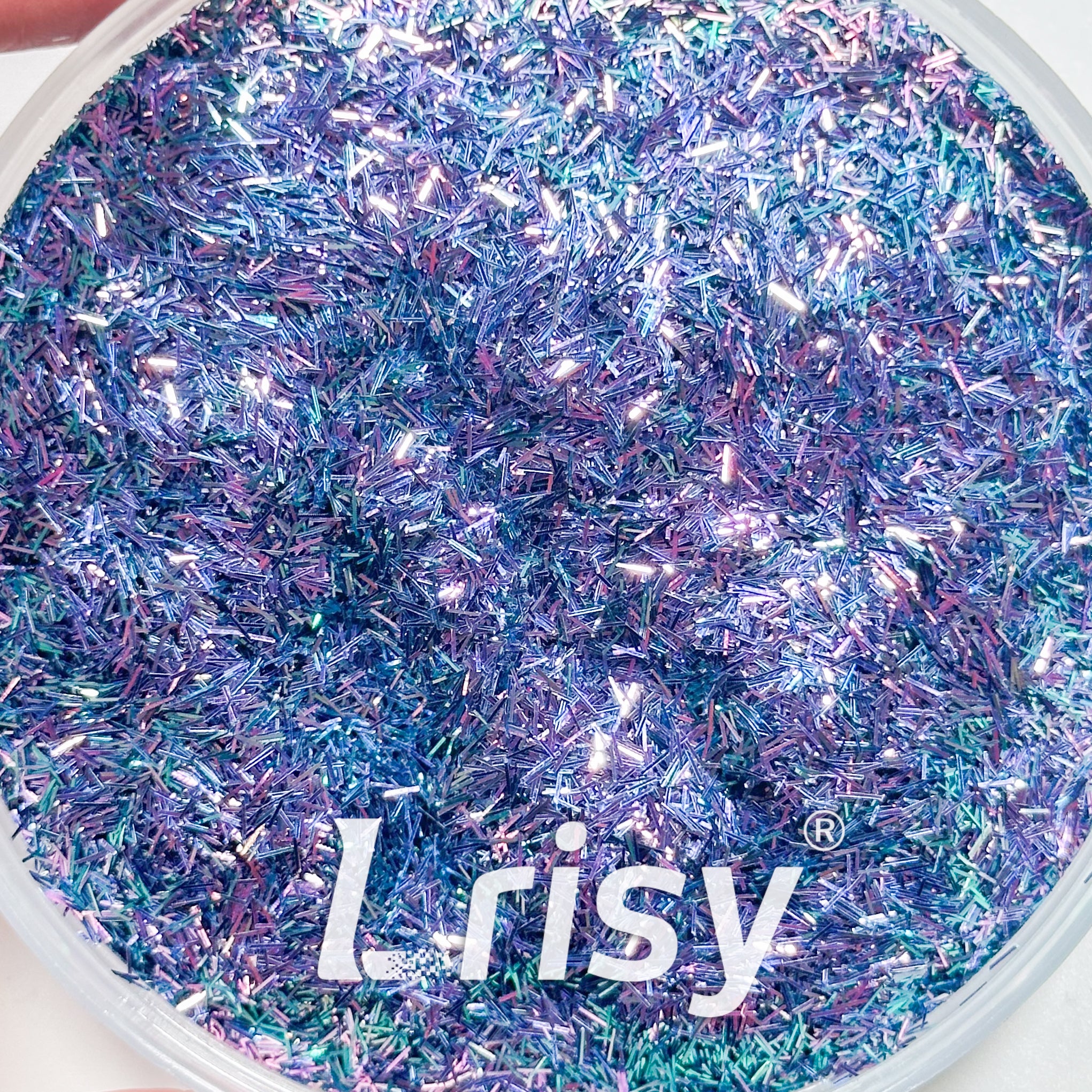 0.3x3.0mm Strip Shaped Phantom Blue Glitter C-BSL7140