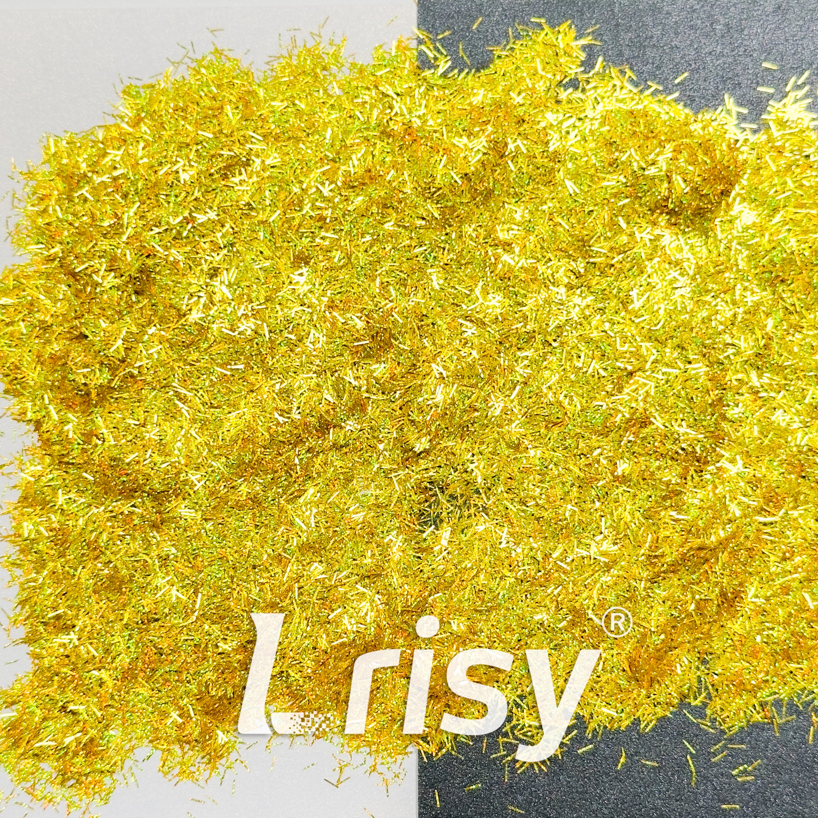 0.3x3.0mm Strip Shaped Starlight Holographic Brilliant Gold Glitter GLB0210