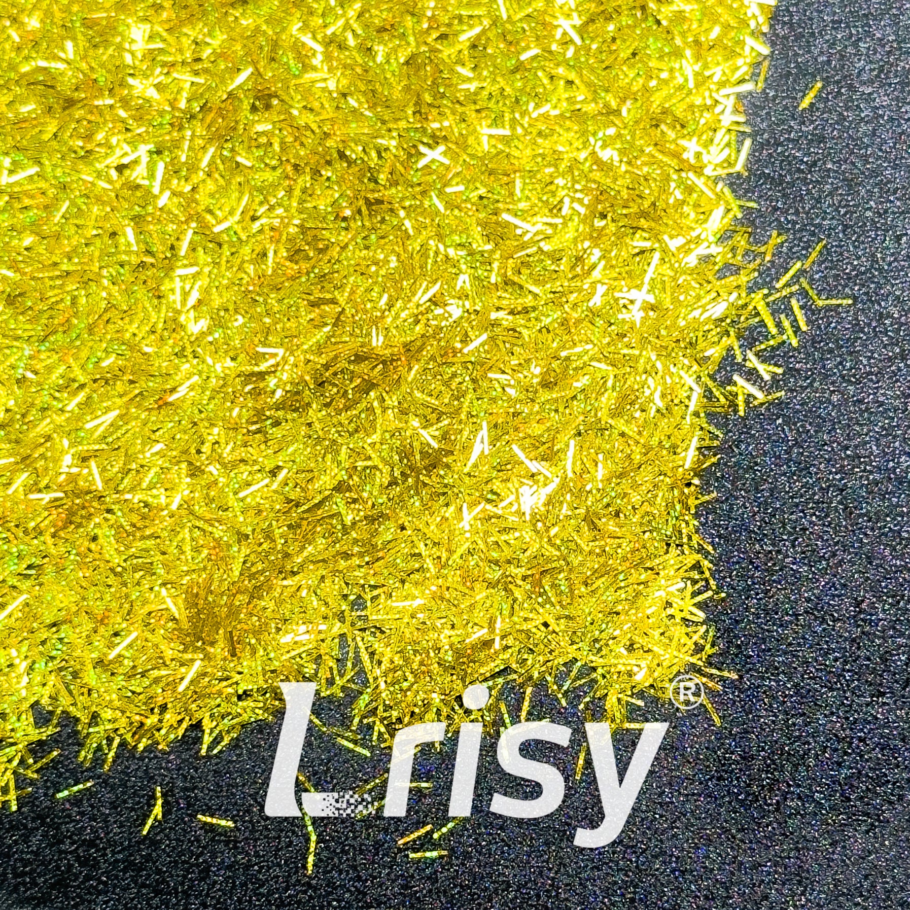 0.3x3.0mm Strip Shaped Starlight Holographic Brilliant Gold Glitter GLB0210