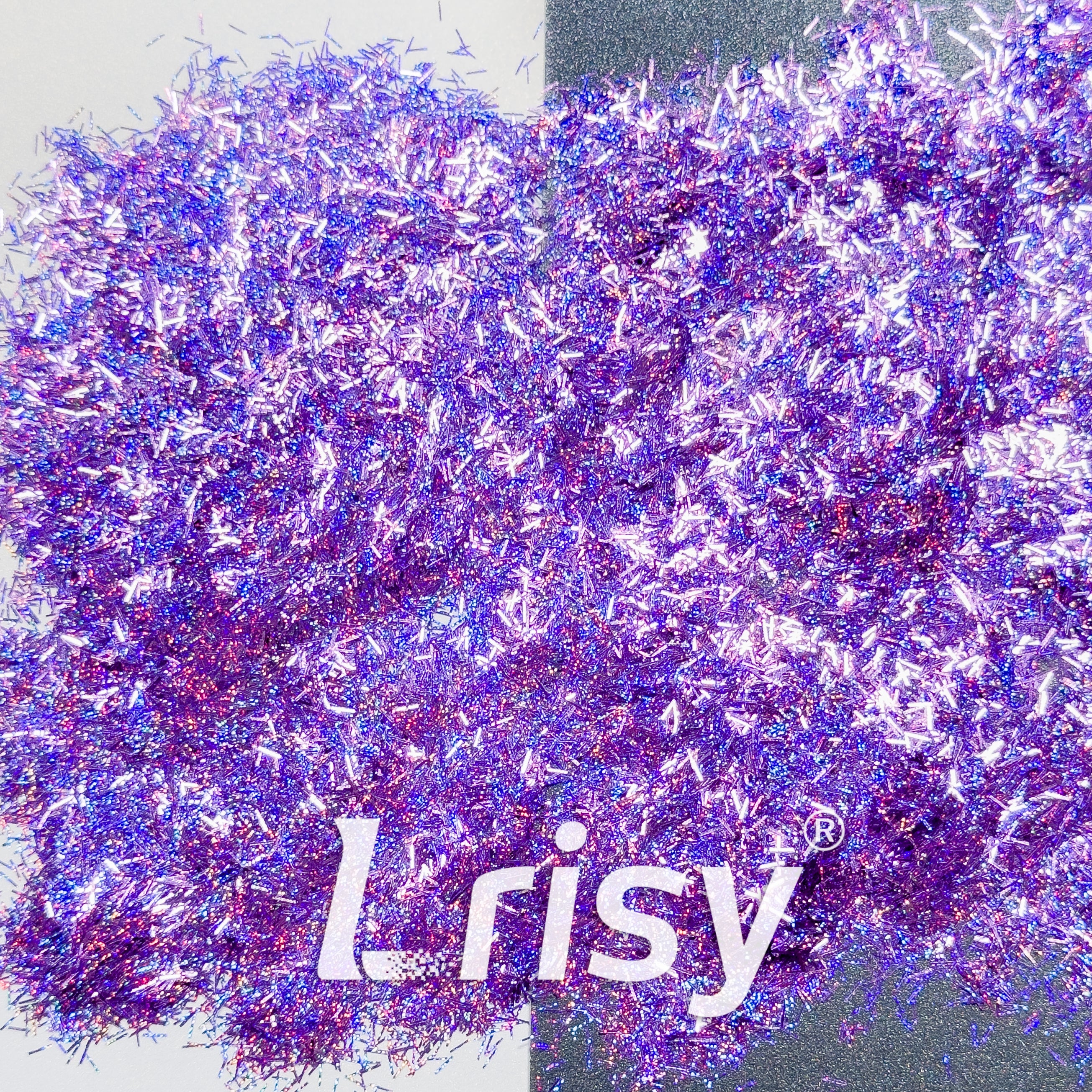 0.3x3.0mm Strip Shaped Starlight Holographic Light Purple Glitter GLB0802