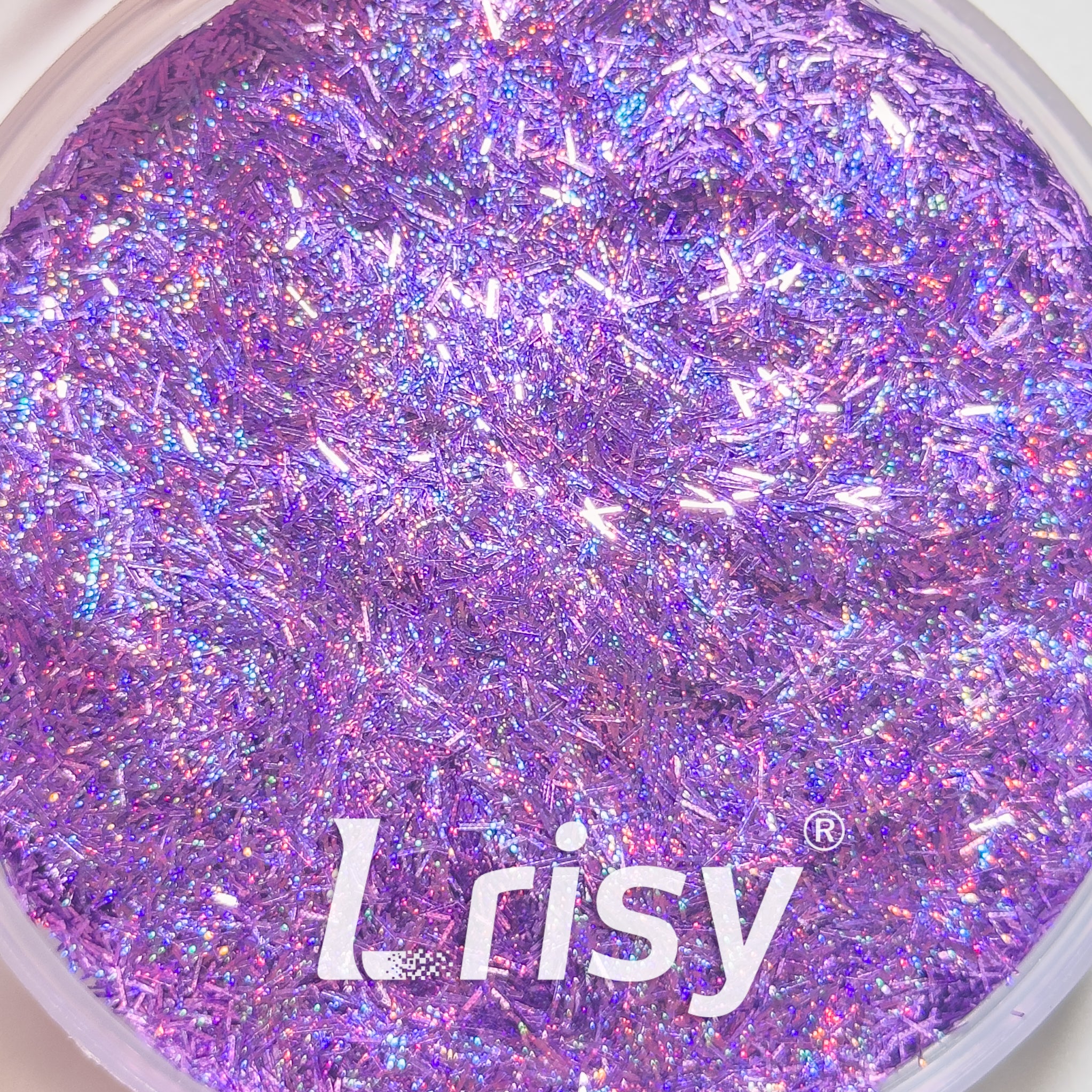 0.3x3.0mm Strip Shaped Starlight Holographic Light Purple Glitter GLB0802