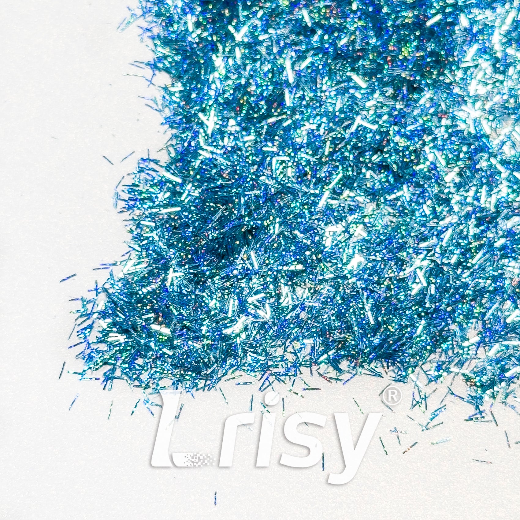 0.3x3.0mm Strip Shaped Starlight Holographic Lake Blue Glitter GLB0711