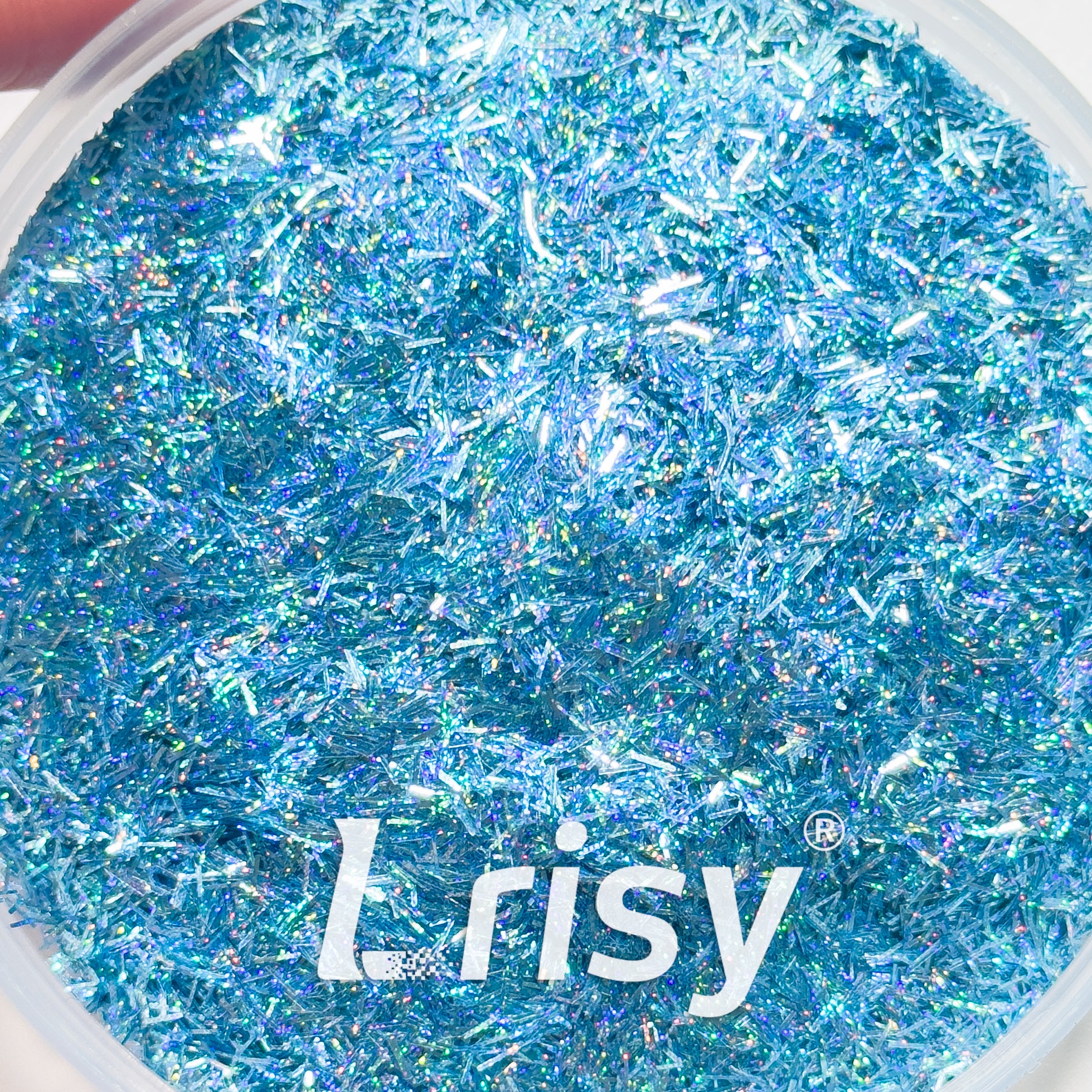 0.3x3.0mm Strip Shaped Starlight Holographic Lake Blue Glitter GLB0711