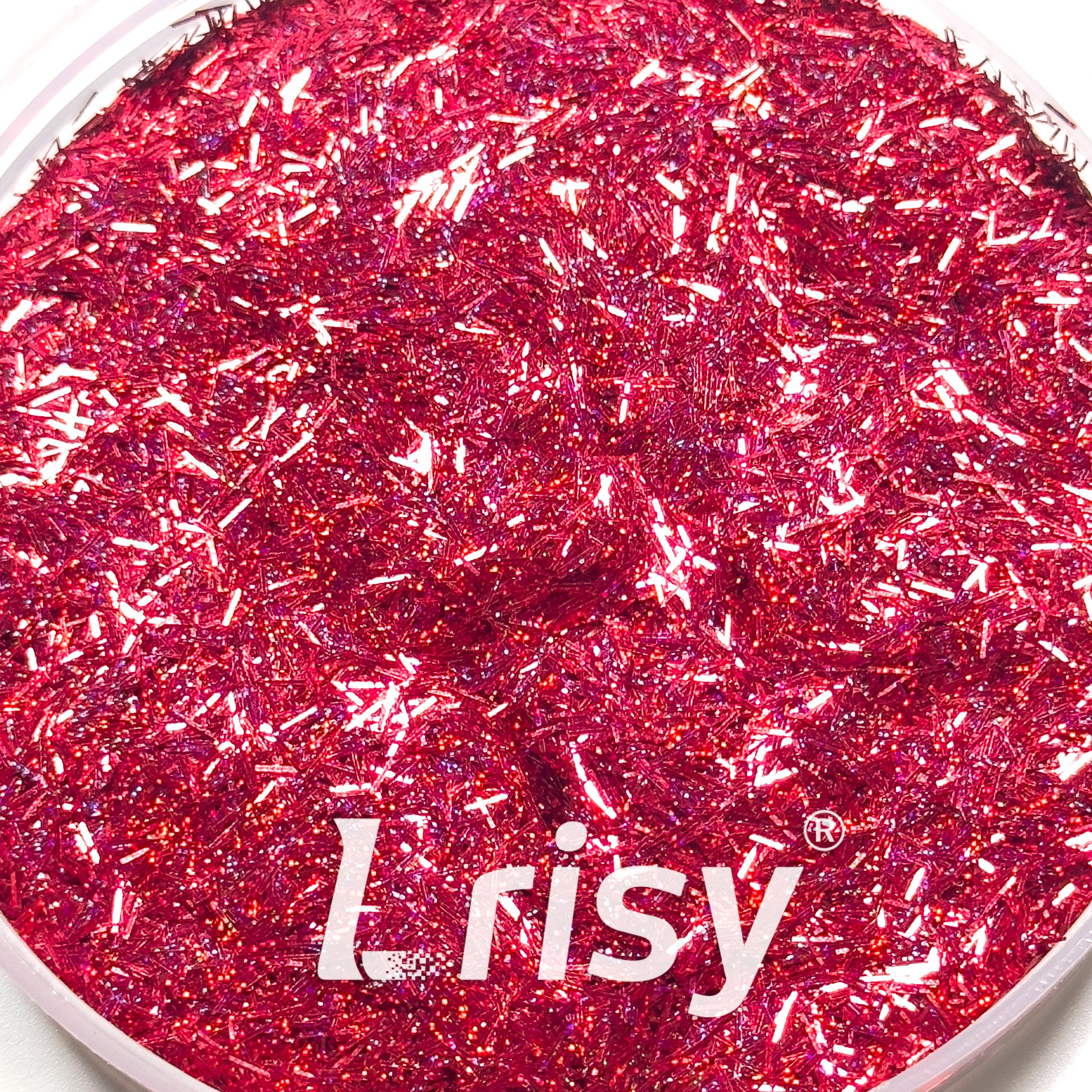 0.3x3.0mm Strip Shaped Starlight Holographic Red Glitter GLB0300