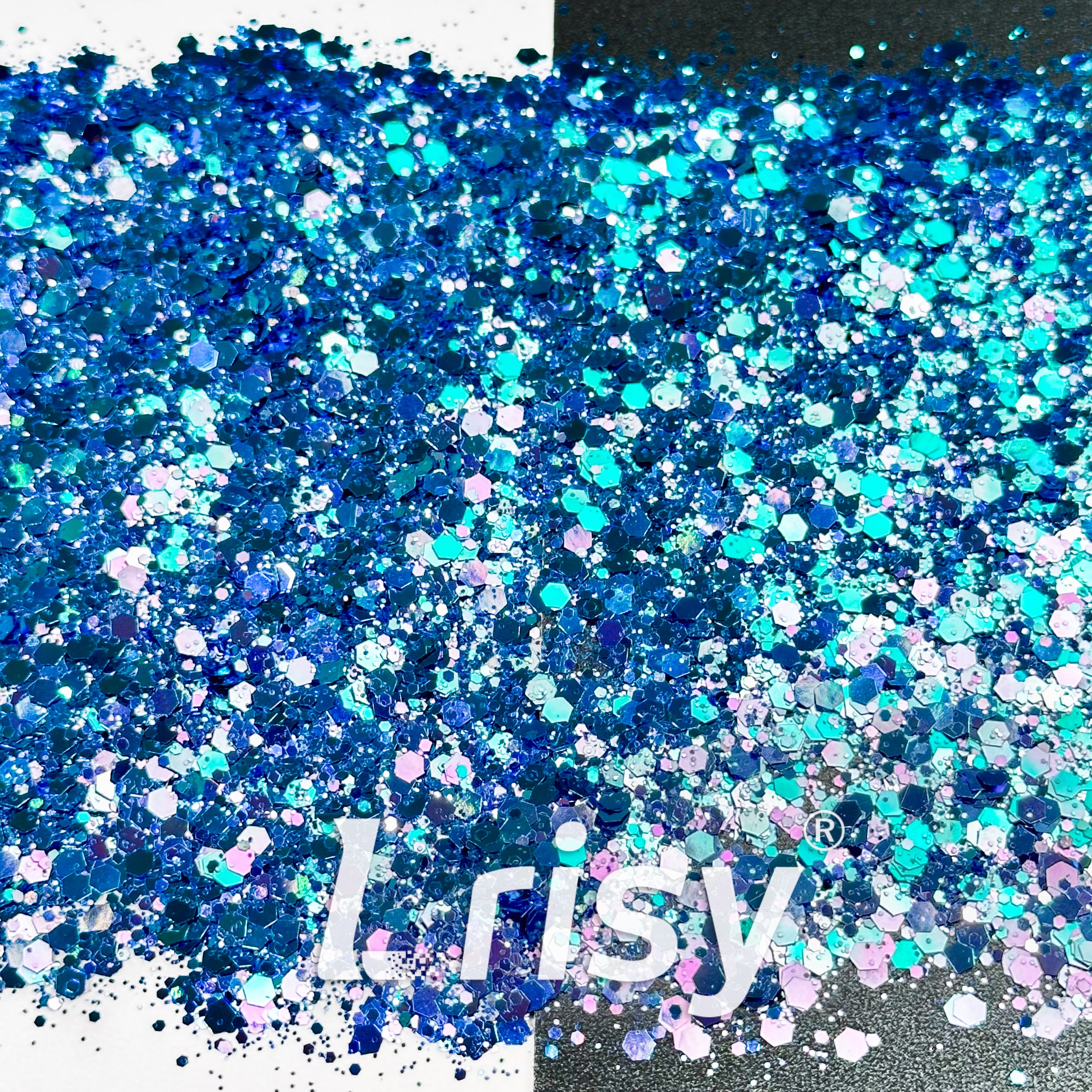 General Mixed Iridescent Phantom Blue Glitter HX2102