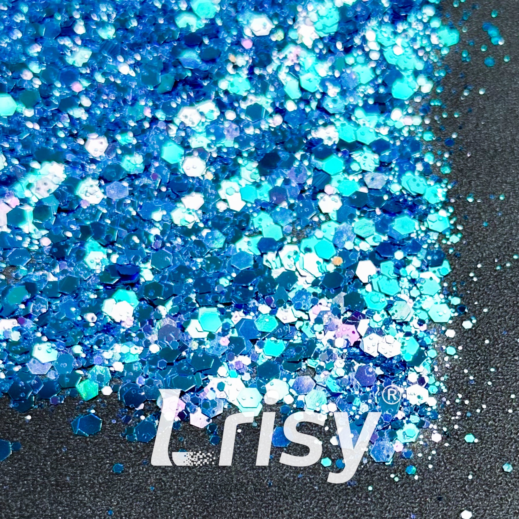 General Mixed Iridescent Phantom Blue Glitter HX2102