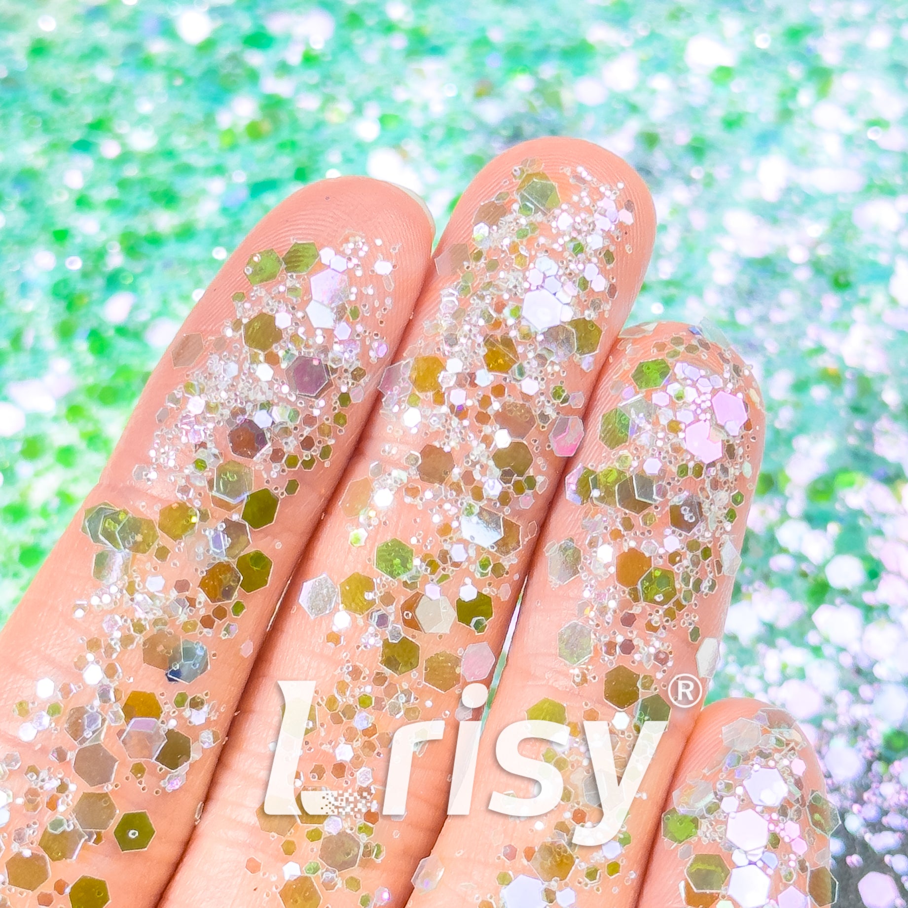 General Mixed High Brightness Mint Green Glitter HX4108