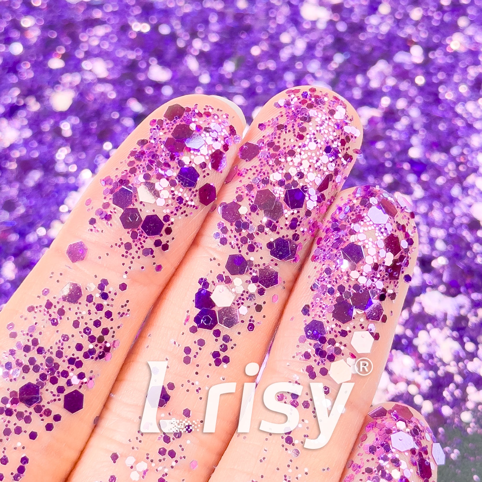 General Mixed High Brightness Purple Glitter HX5507