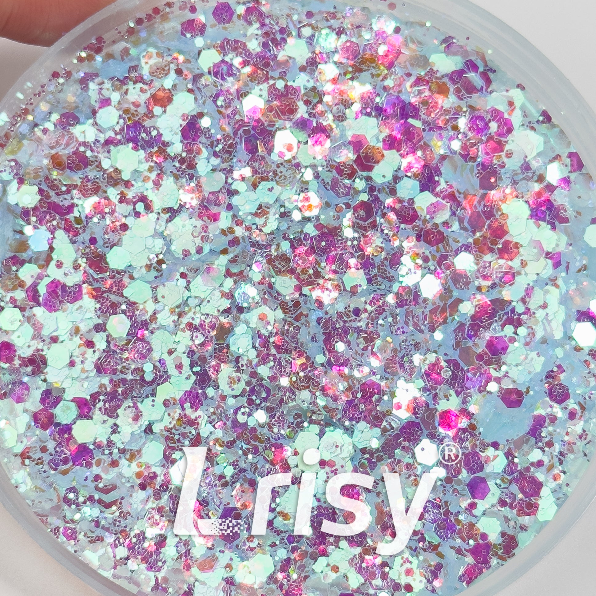General Mixed Iridescent Dream Pink Glitter Hexagon Shaped GLC15
