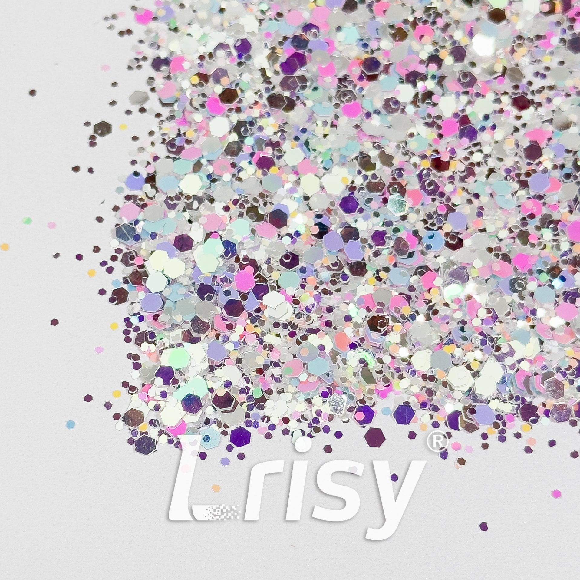 Mixed Hexagon Shaped Multi-color Mixing Glitter WR11