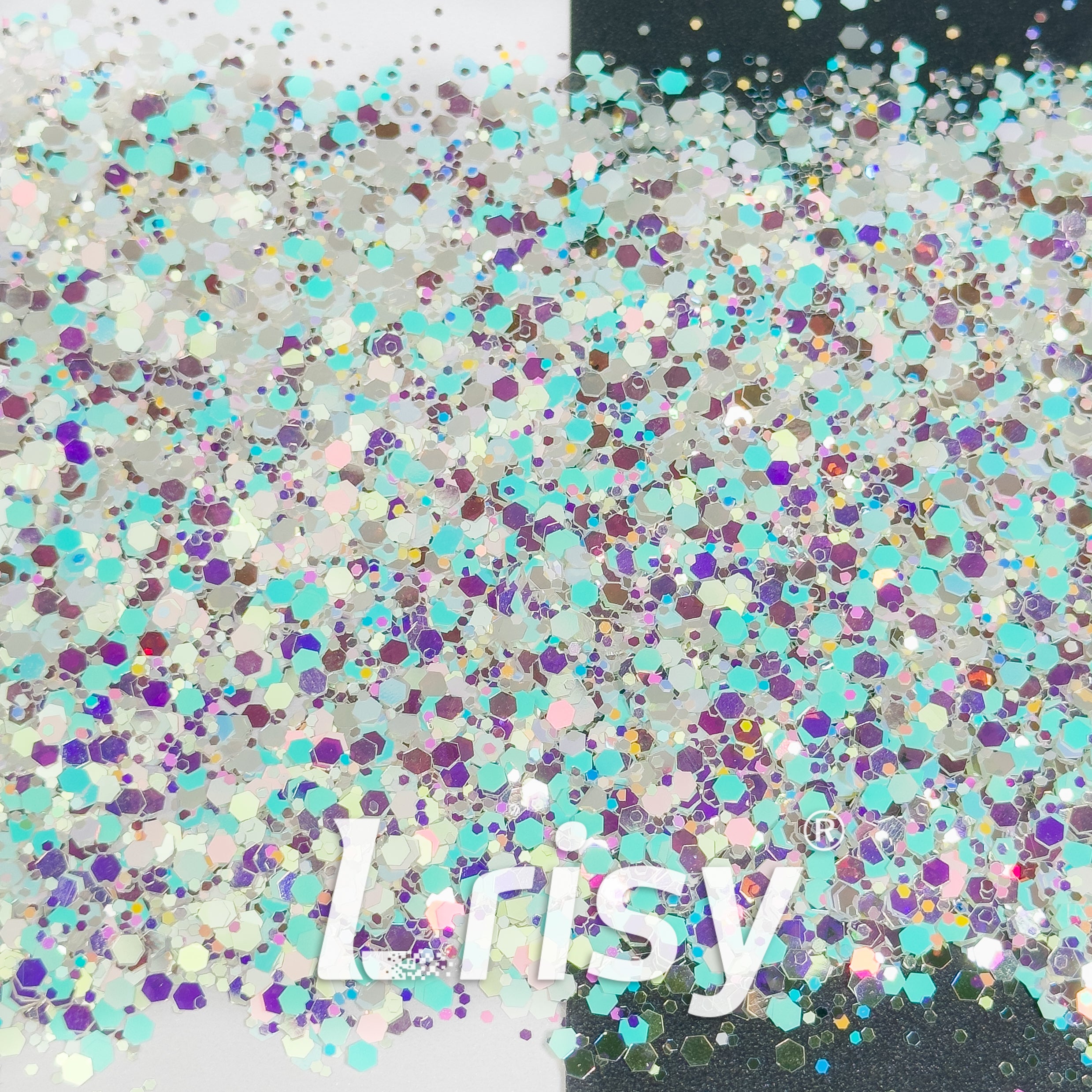 Mixed Hexagon Shaped Multi-color Mixing Glitter WR01