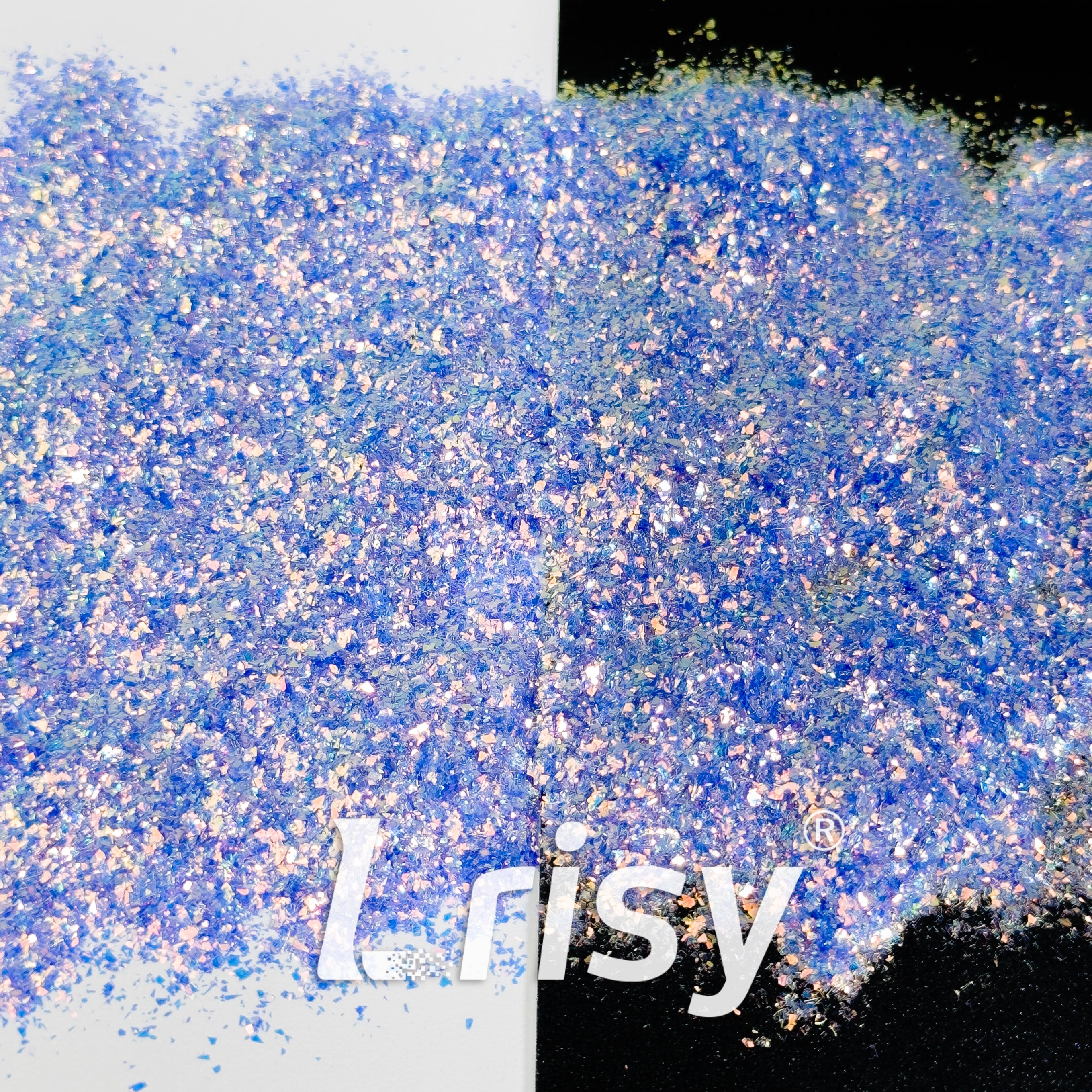 Iridescent Cellophane Glitter Shards (Flakes) High Brightness Blue F337AR  2x2