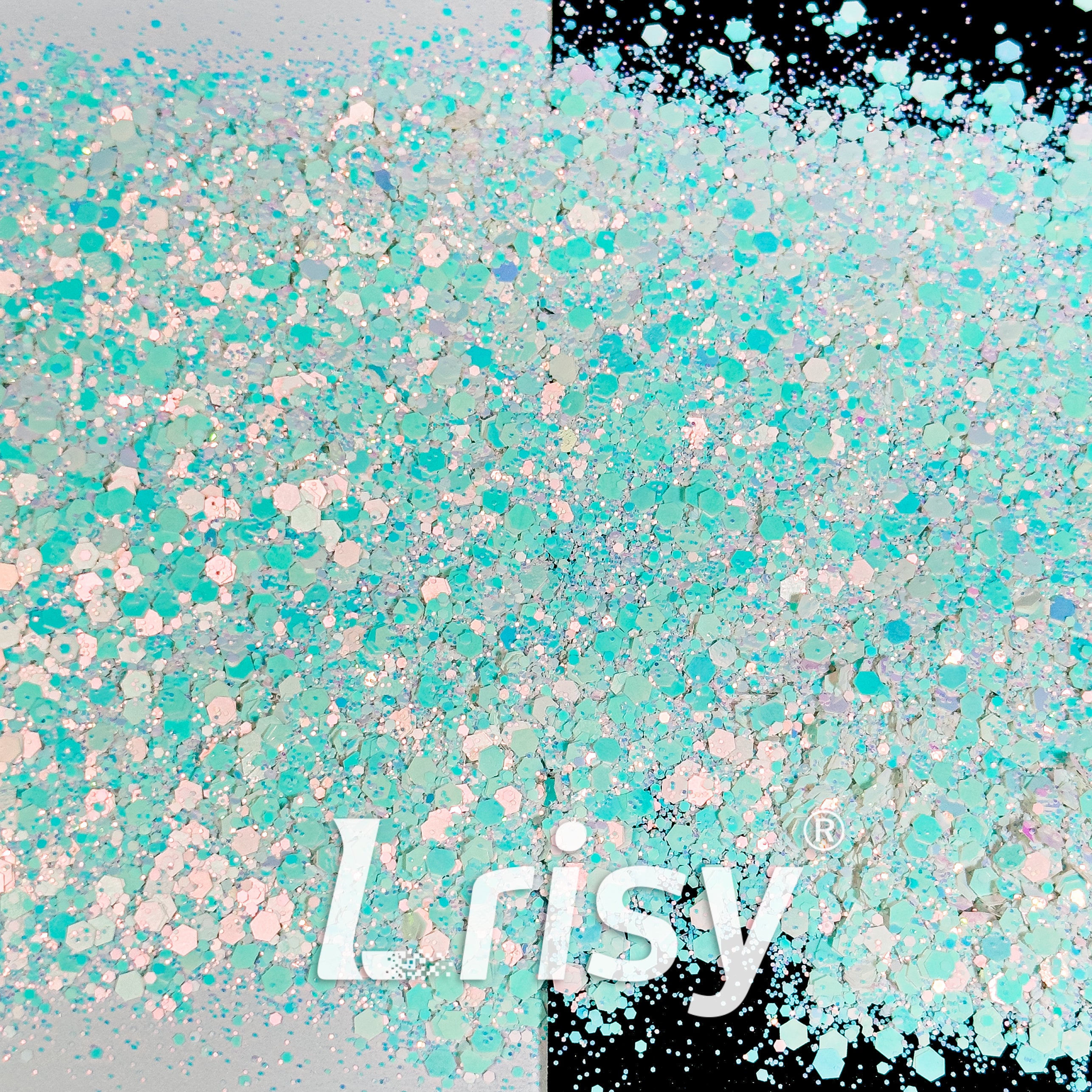 General Mixed Iridescent Ice Blue Glitter C021R