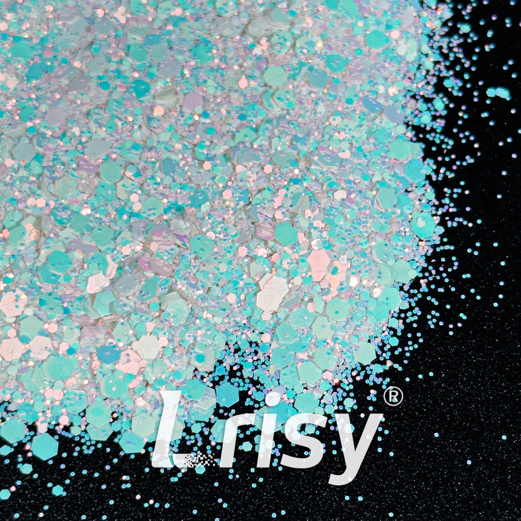 General Mixed Iridescent Ice Blue Glitter C021R