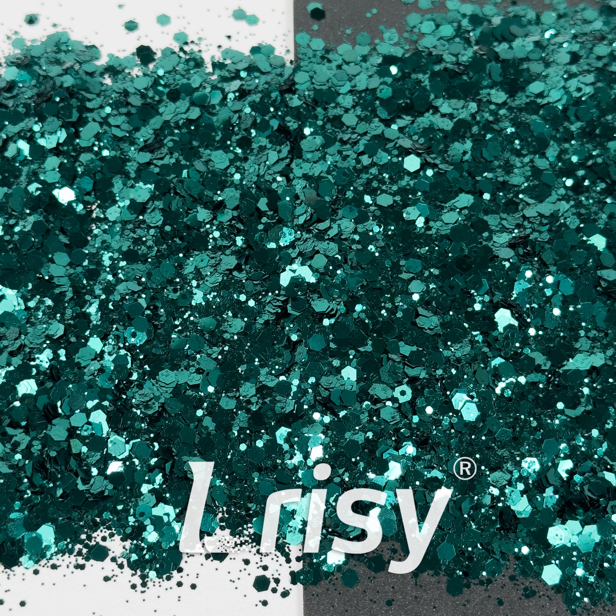 General Mixed Deep Green Glitter B0622