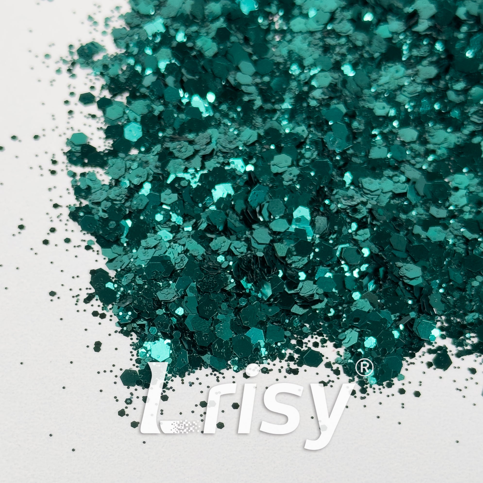 General Mixed Deep Green Glitter B0622
