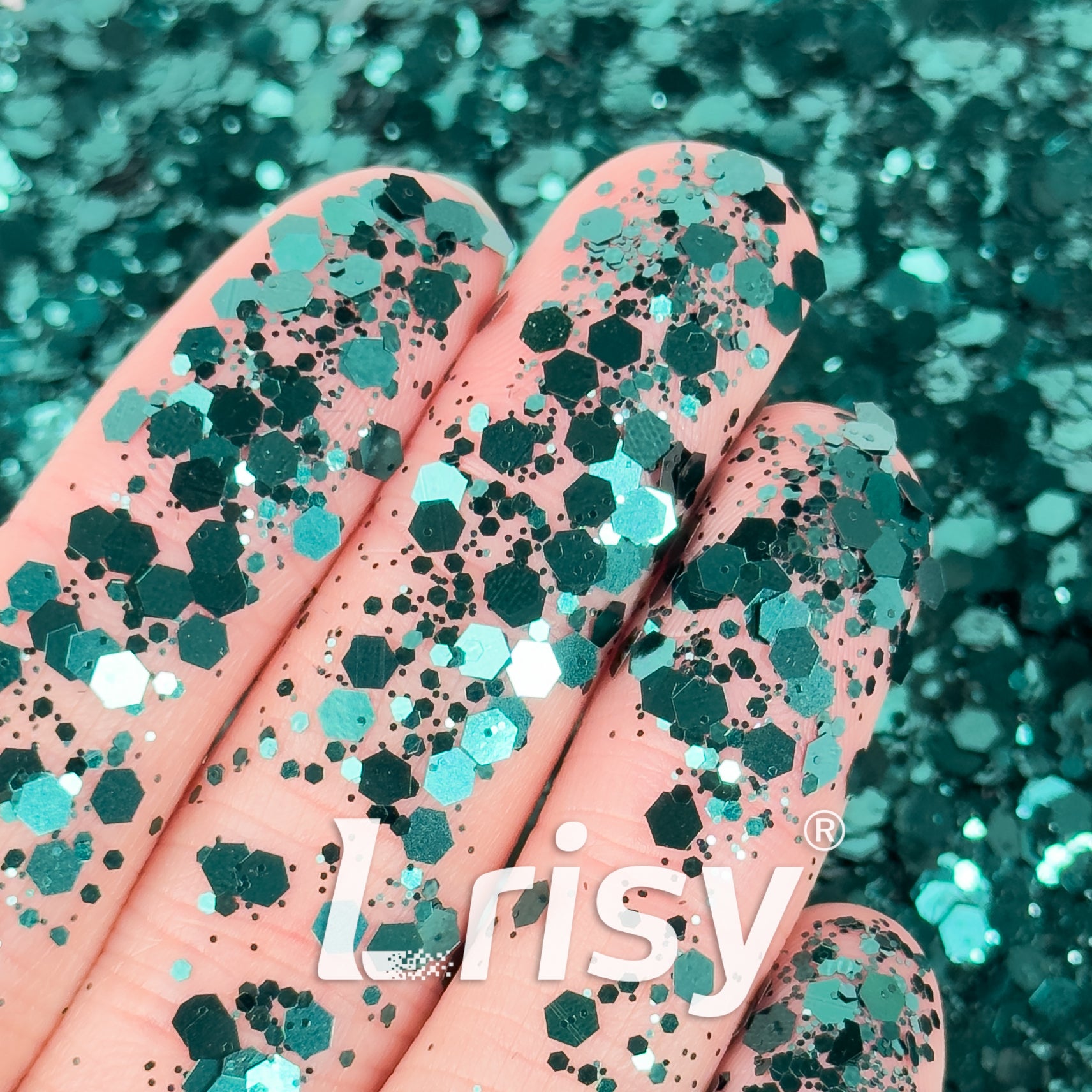 General Mixed Deep Green Glitter B0622