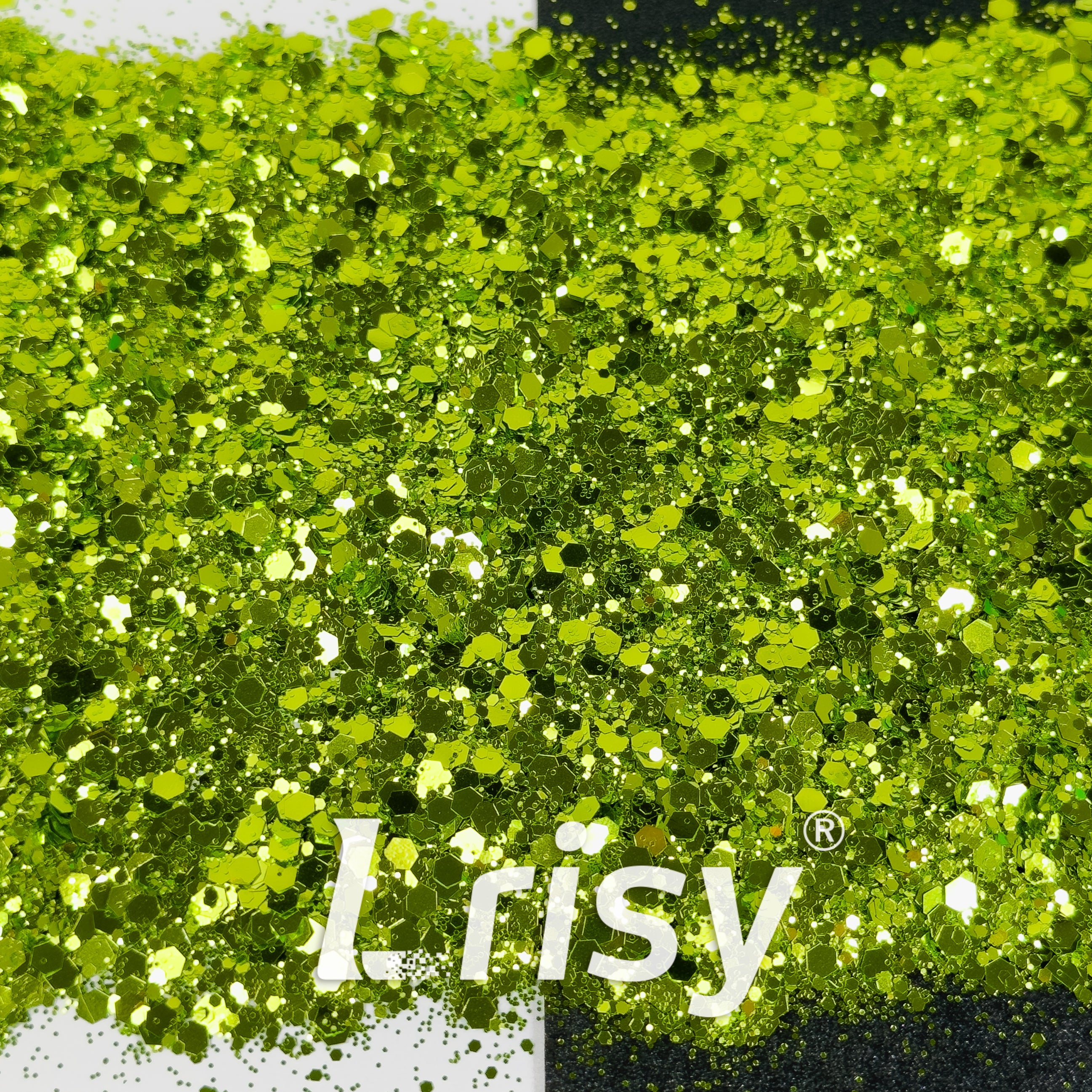 General Mixed Leaf Green Glitter B0617