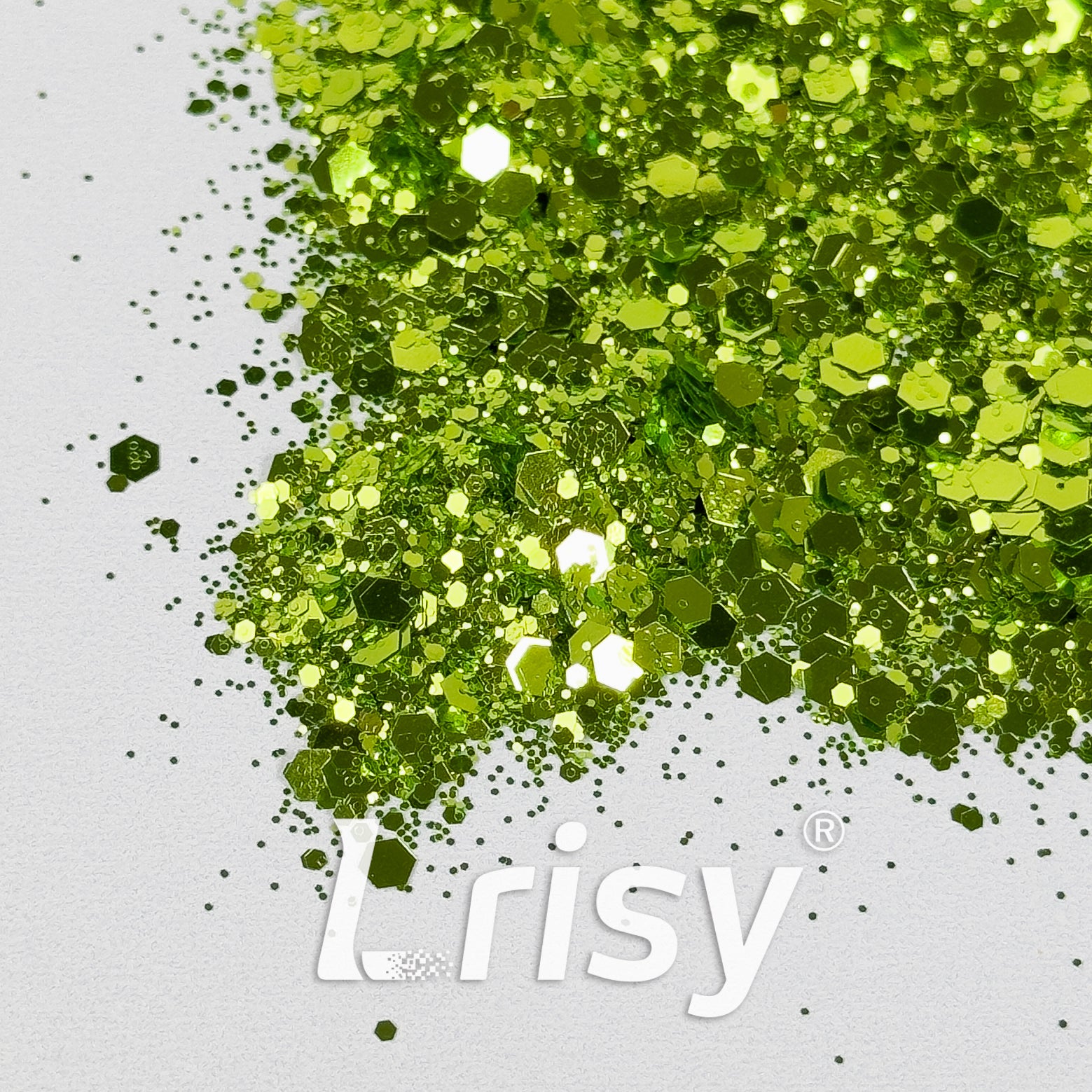 General Mixed Leaf Green Glitter B0617