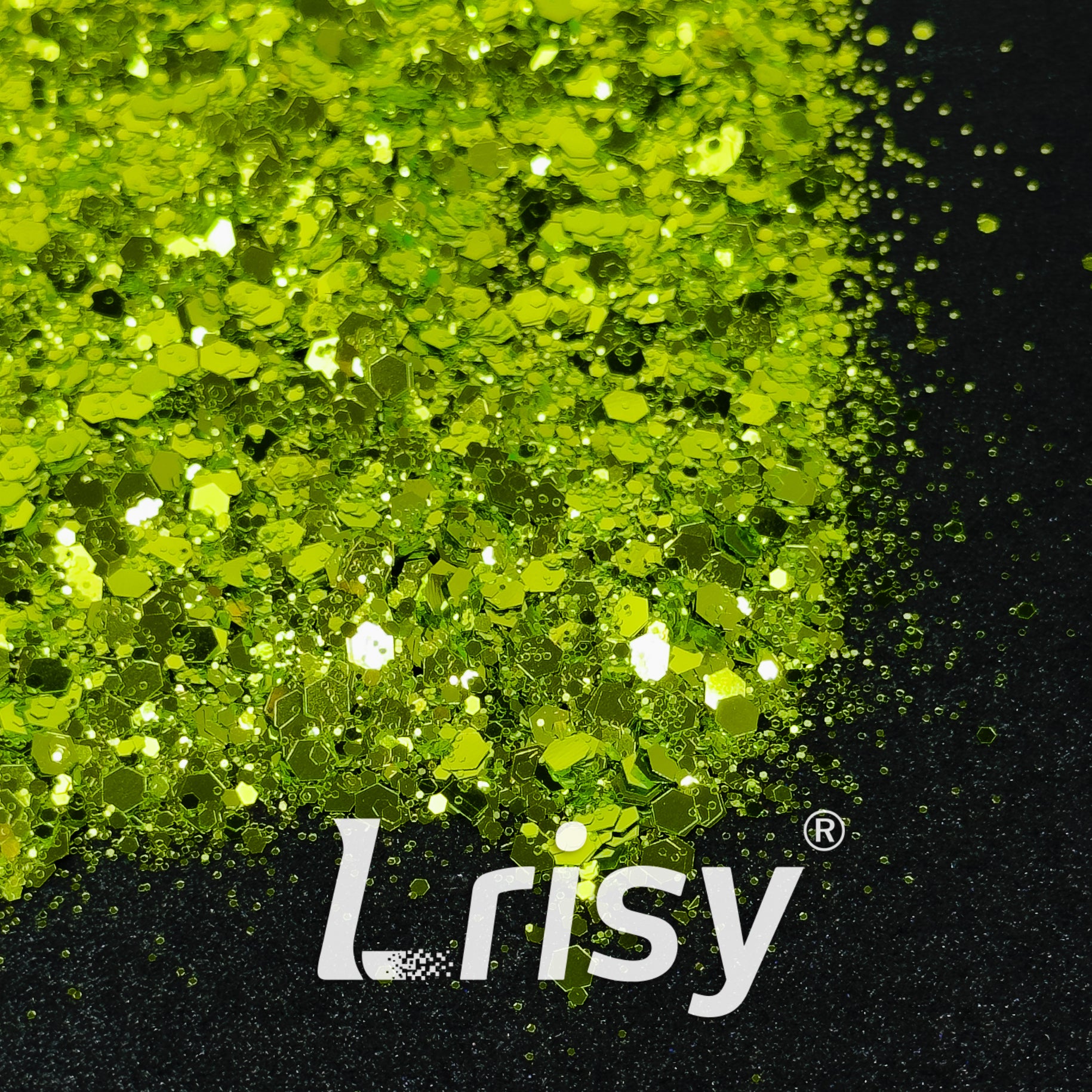 General Mixed Leaf Green Glitter B0617