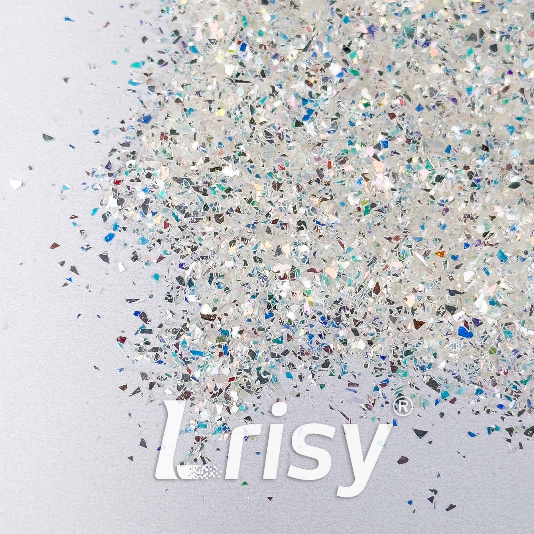 Diamond Mirror Silver Cellophane Glitter (High Brightness) Flakes Shard GSY001 2x2