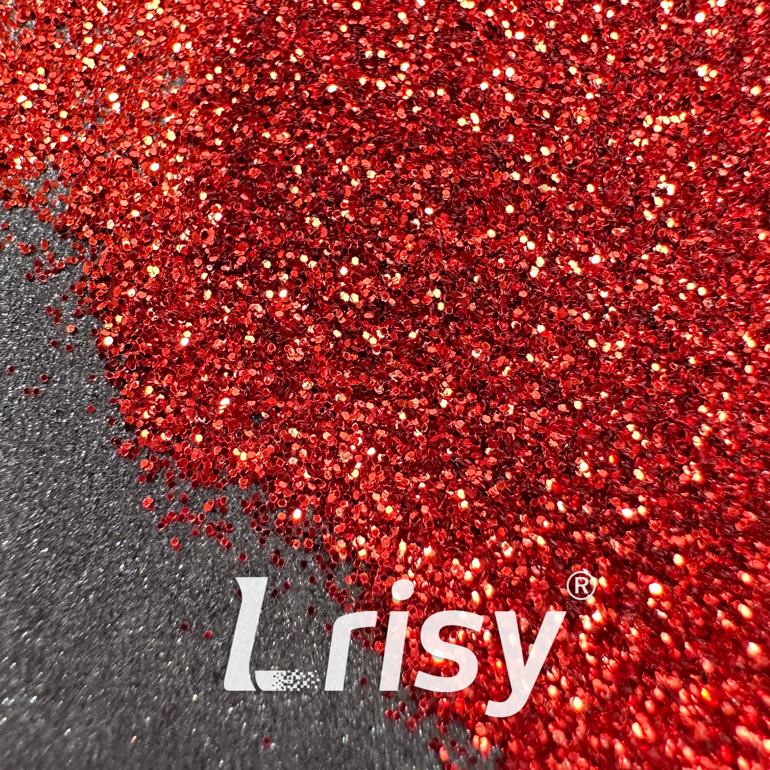 0.2mm Biodegradable Red Fine Glitter Pure Color AKH301