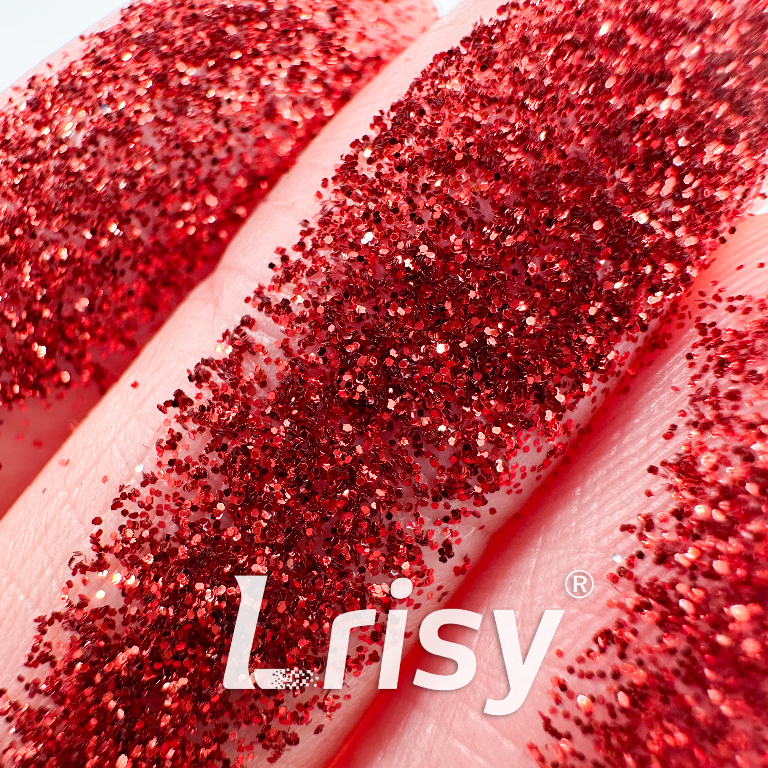 0.2mm Biodegradable Red Fine Glitter Pure Color AKH301