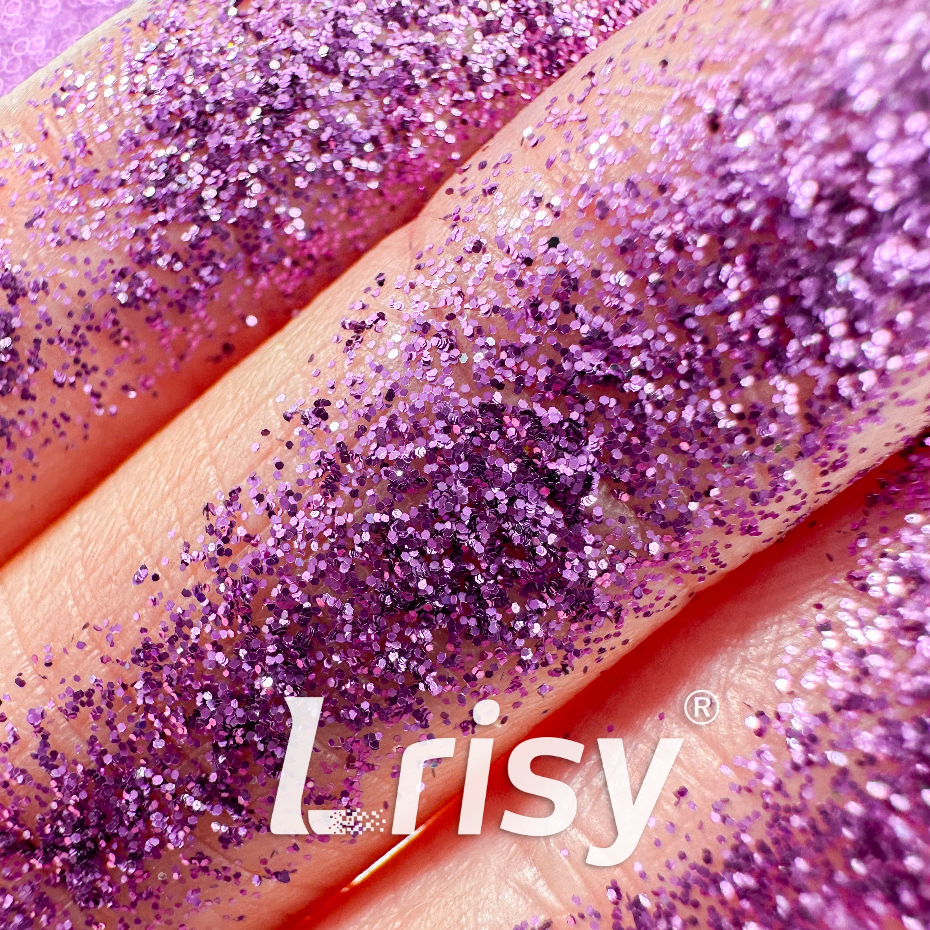 0.2mm Biodegradable Light Purple Fine Glitter Pure Color AKH802