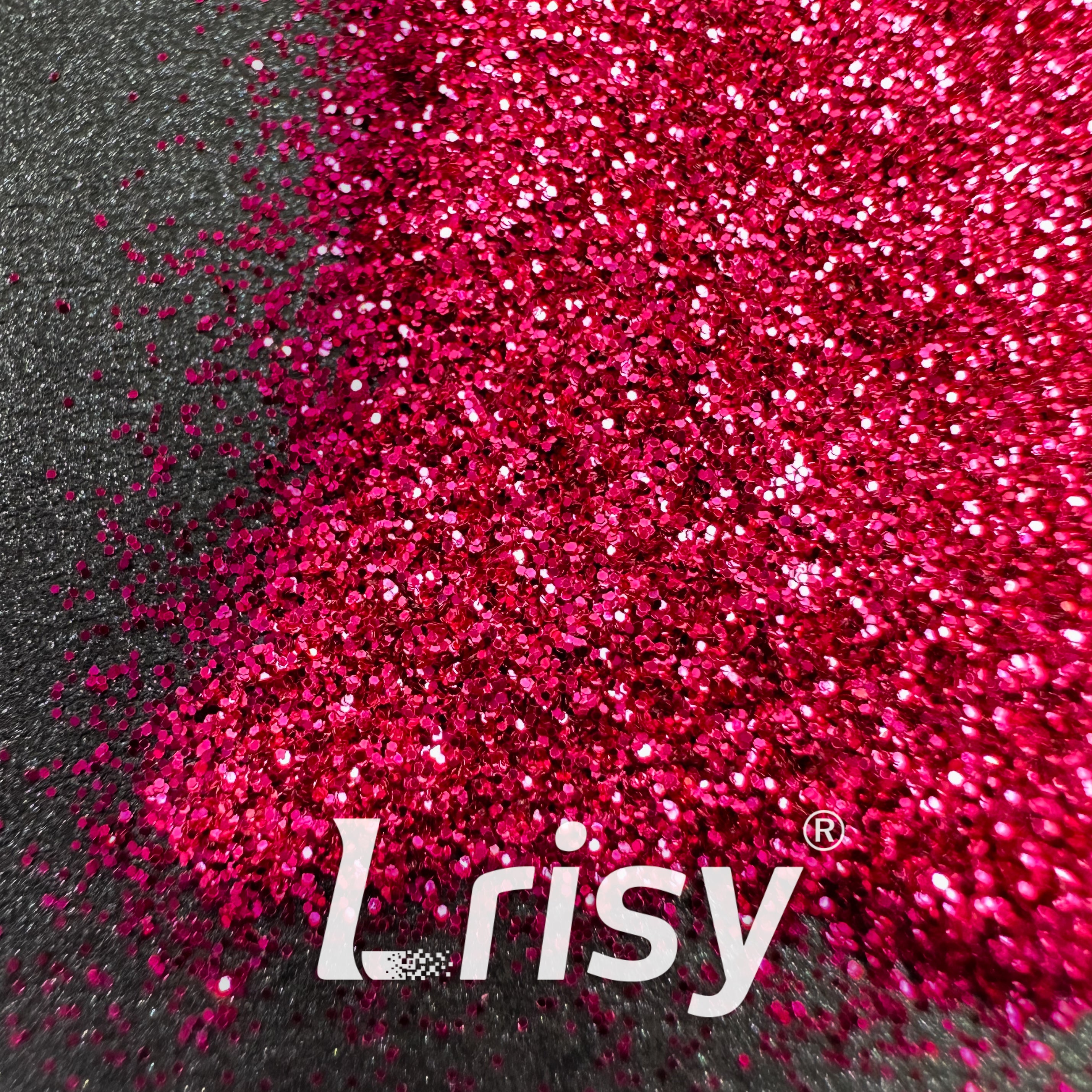0.2mm Biodegradable Rose Red Fine Glitter Pure Color AKH912