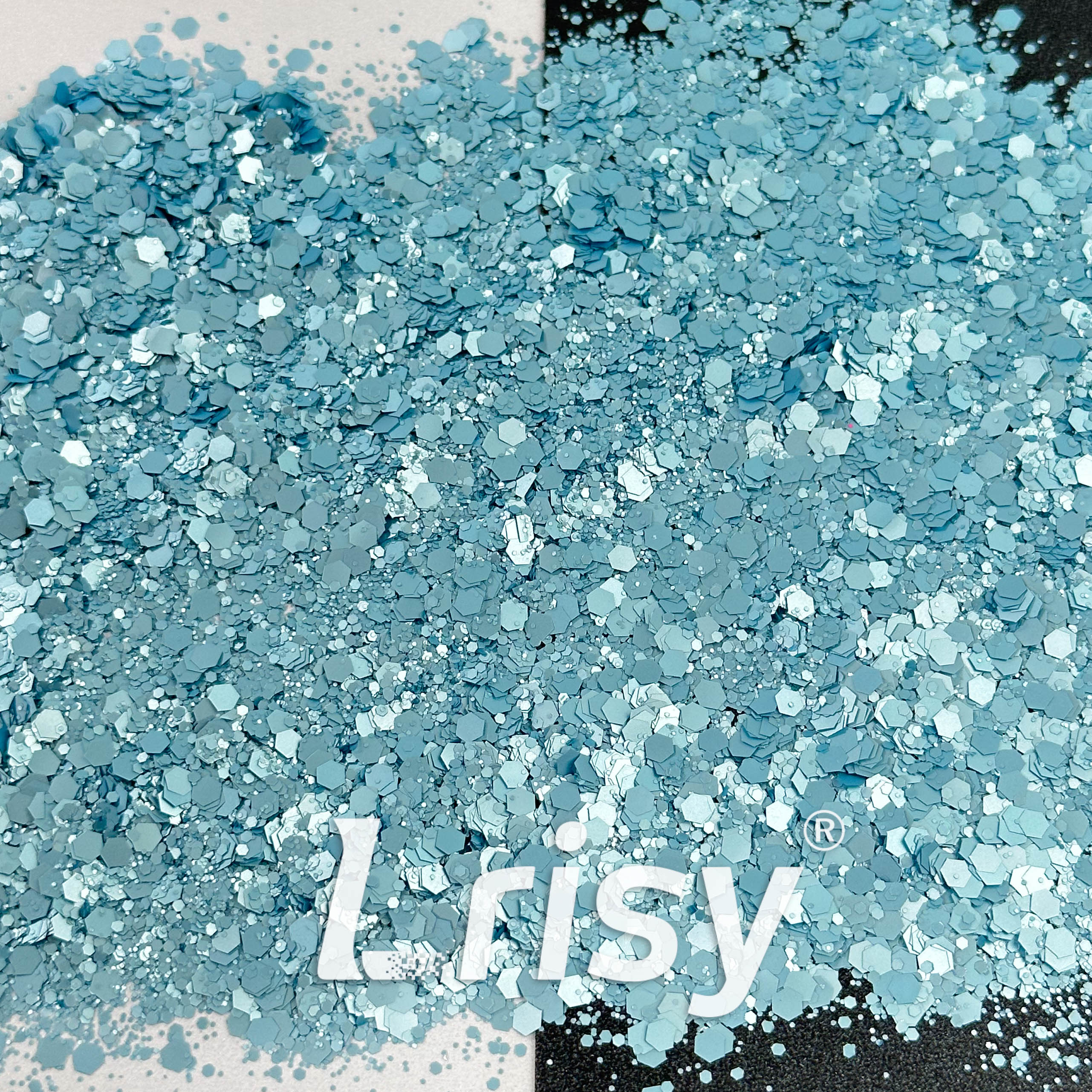 Matte Macaron Blue Glitter 3405