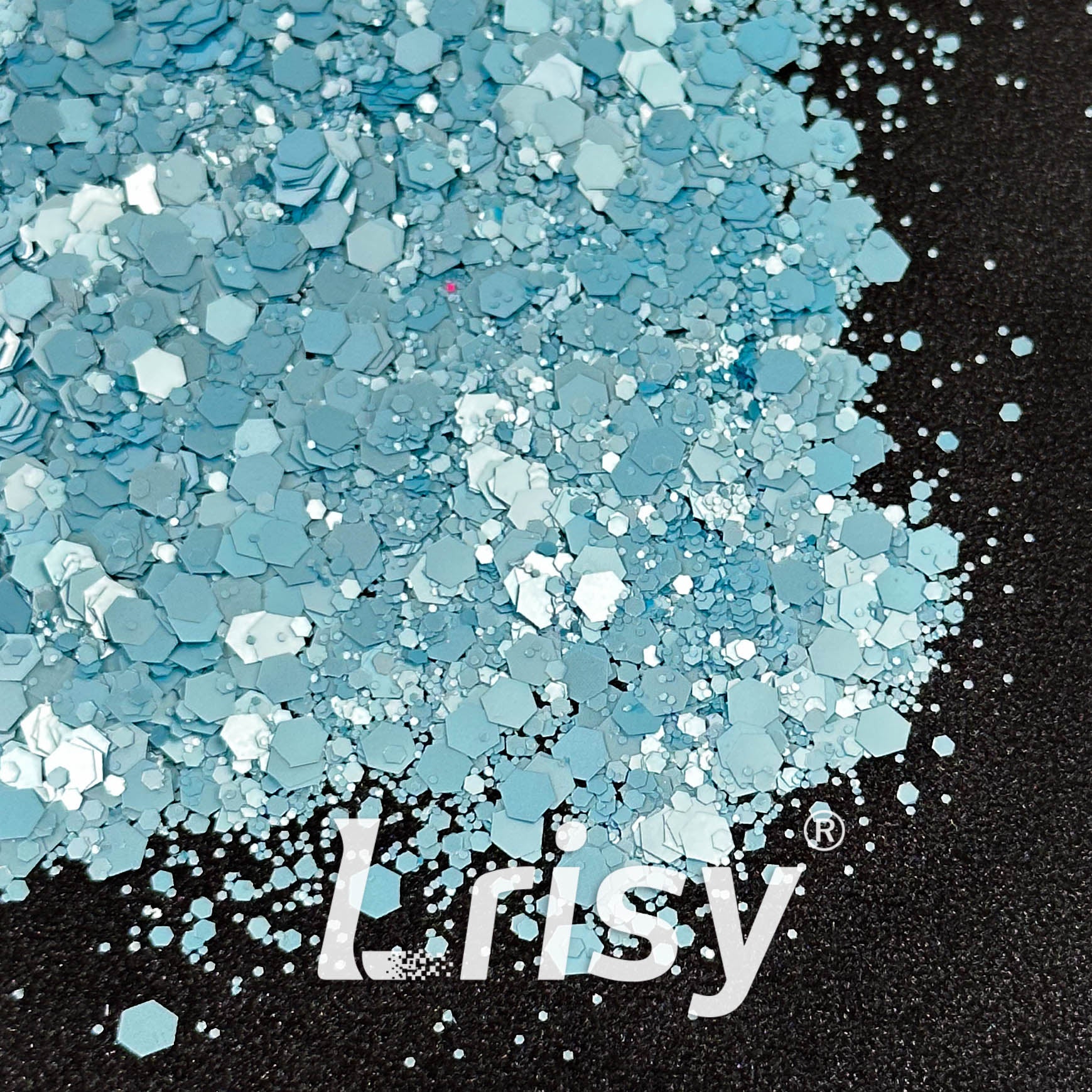 Matte Macaron Blue Glitter 3405