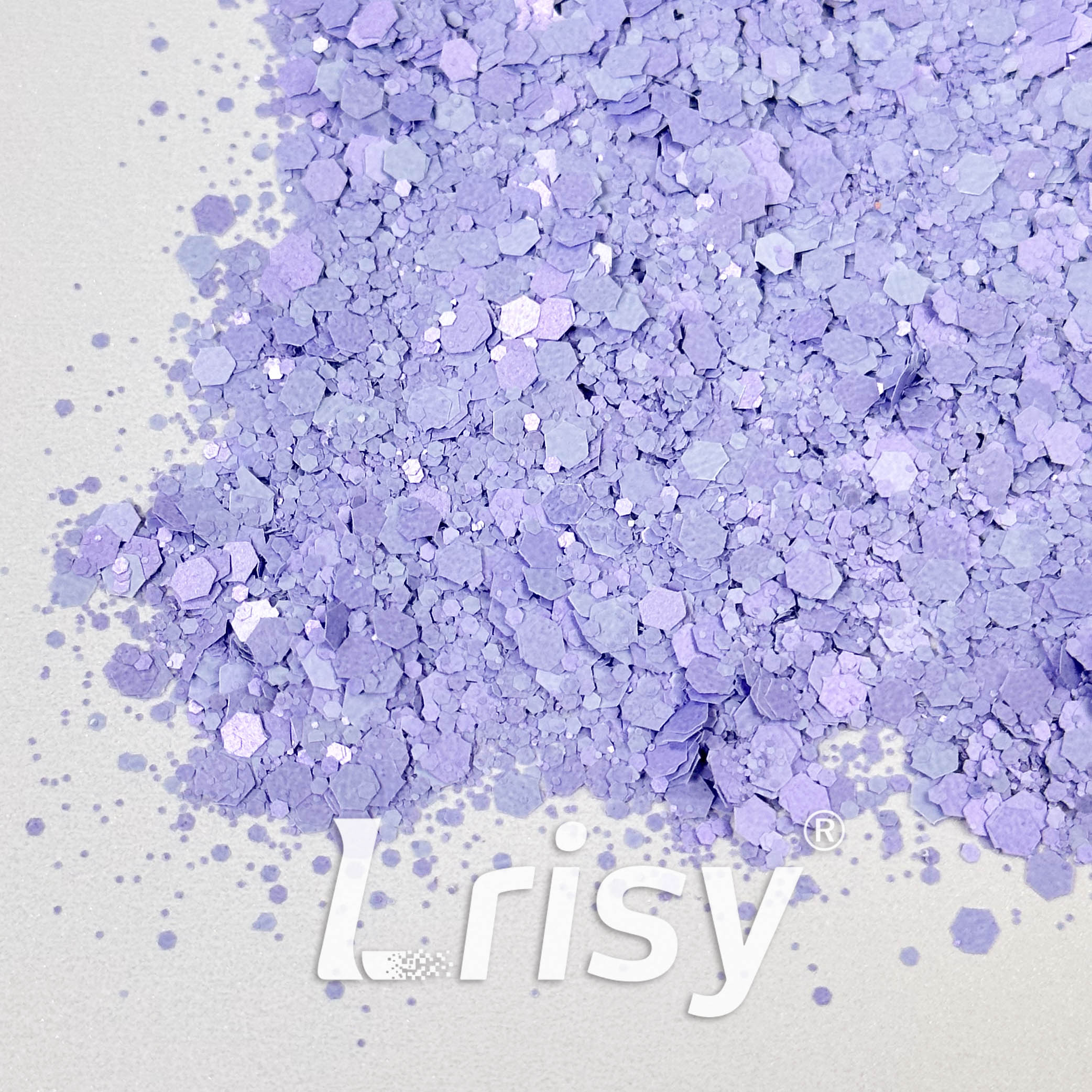 Matte Macaron Lavendar Purple Glitter 6619