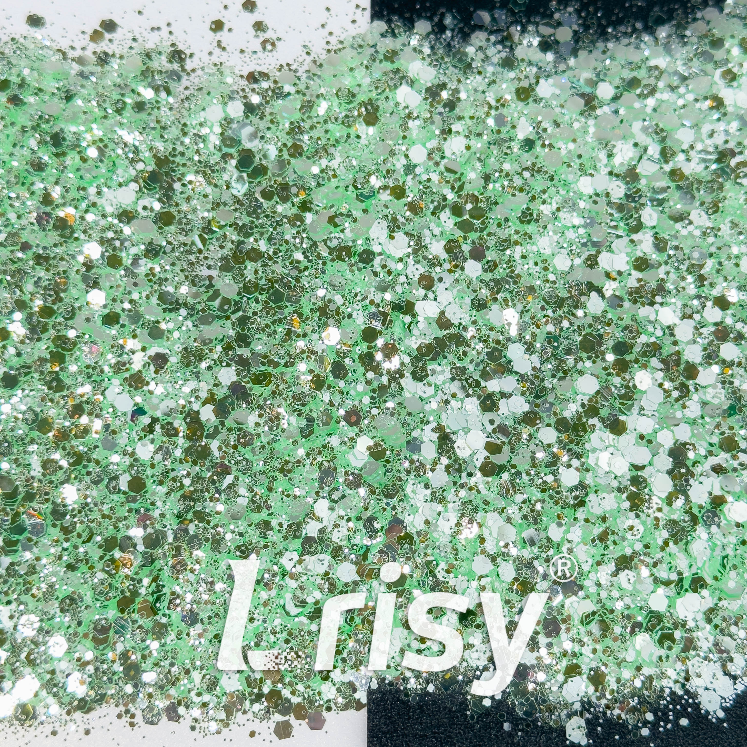 General Mixed High Brightness Green Glitter 8004