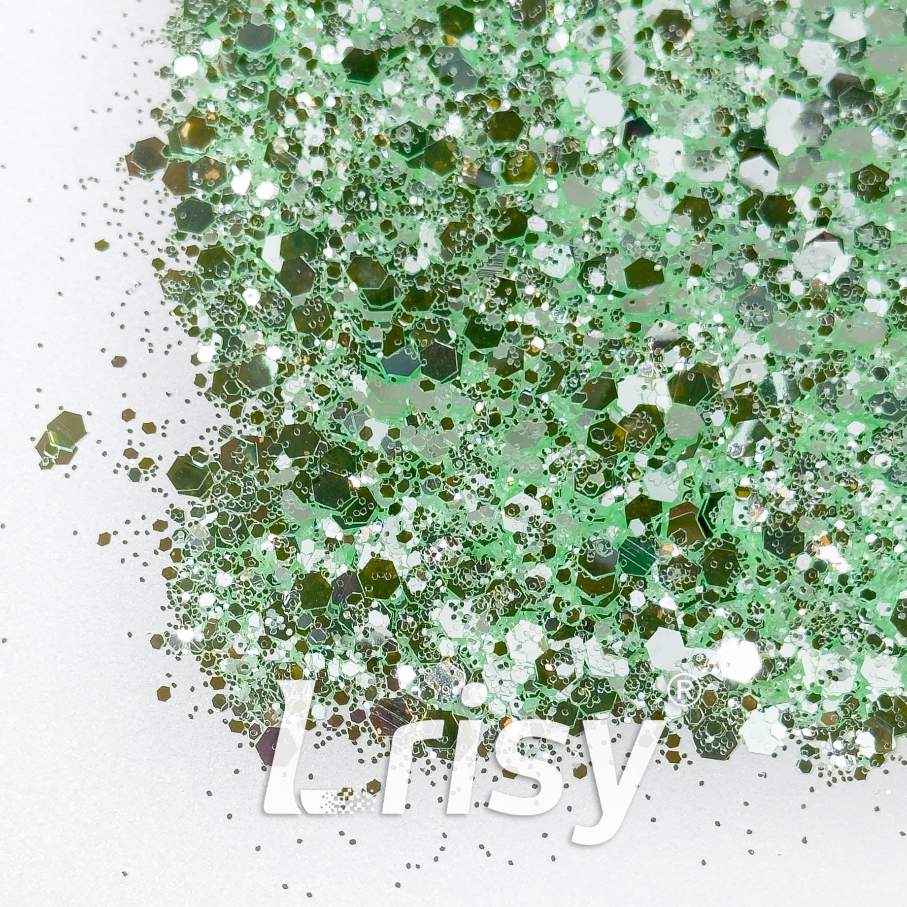 General Mixed High Brightness Green Glitter 8004